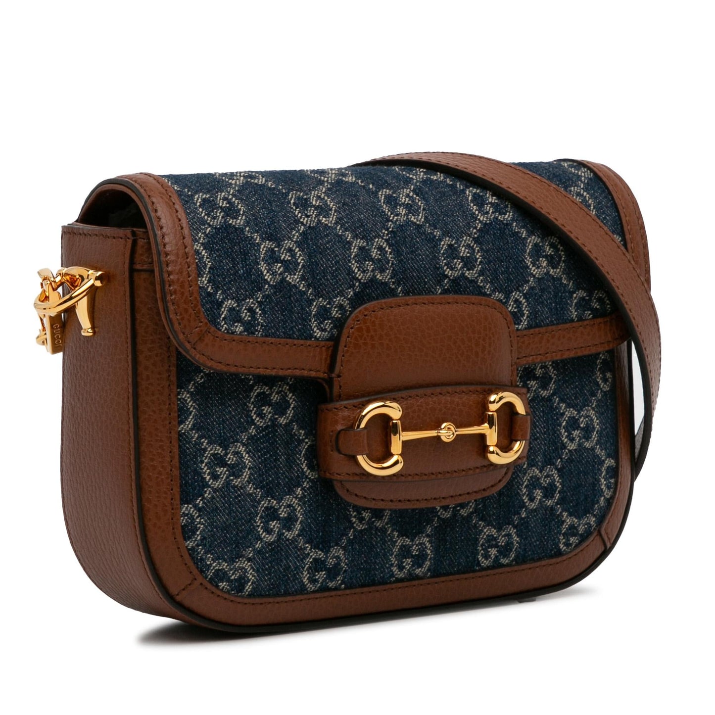 Gucci GG Horsebit SHG-7wIpkG Denim Blue Mini Satchel Bag