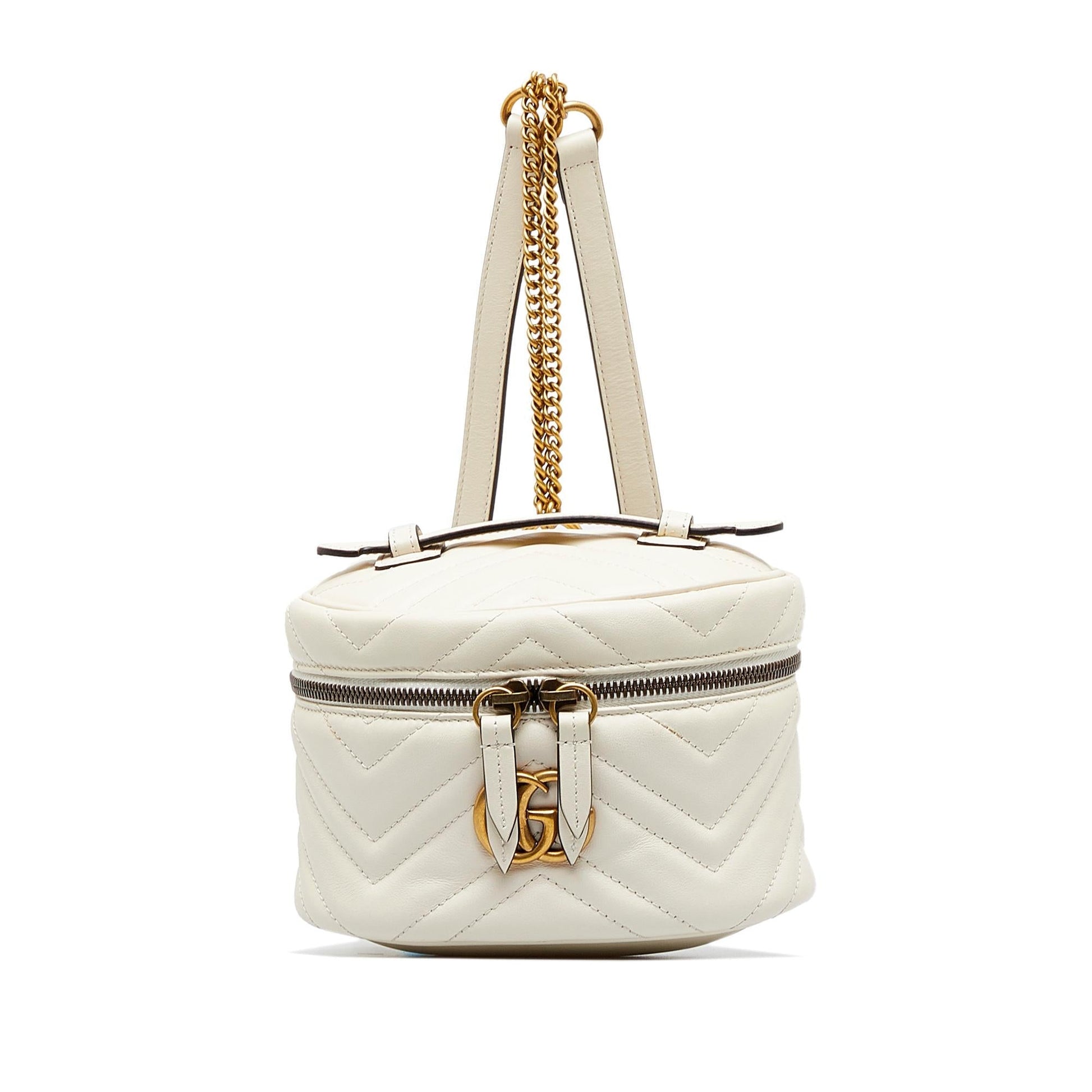 Gucci GG Marmont Backpack Matelasse Calf White Mini