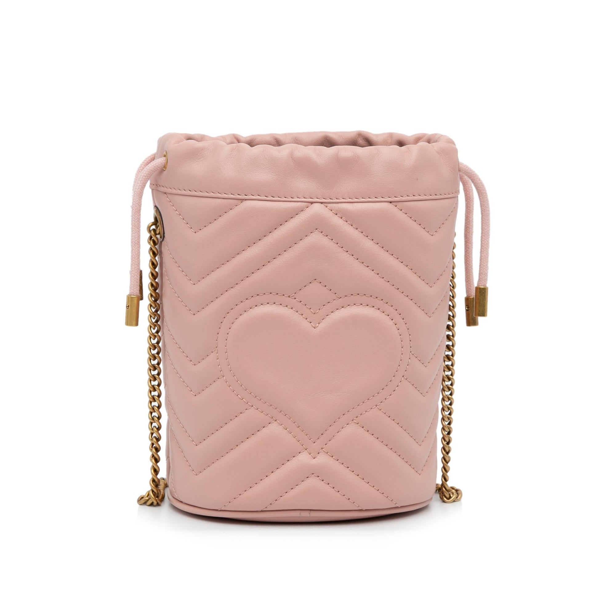 Gucci GG Marmont Bucket SHG-yidCFA Matelasse Calf Pink Mini Shoulder Bag