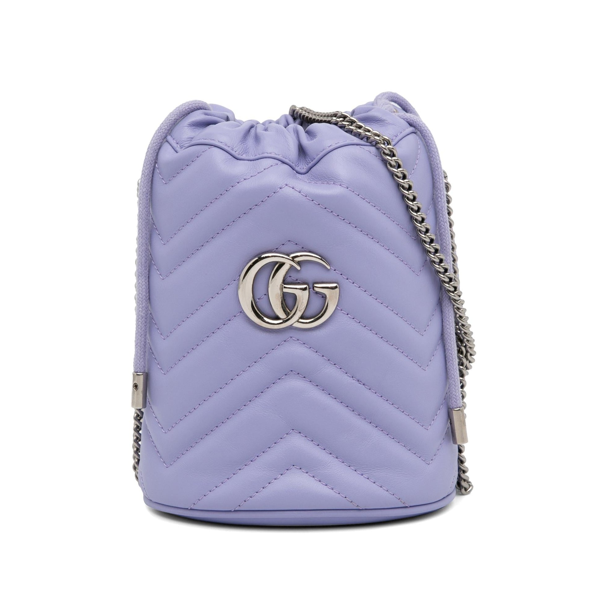 Gucci GG Marmont SHG-cgNll5 Matelasse Calf Mini Bucket Shoulder Bag