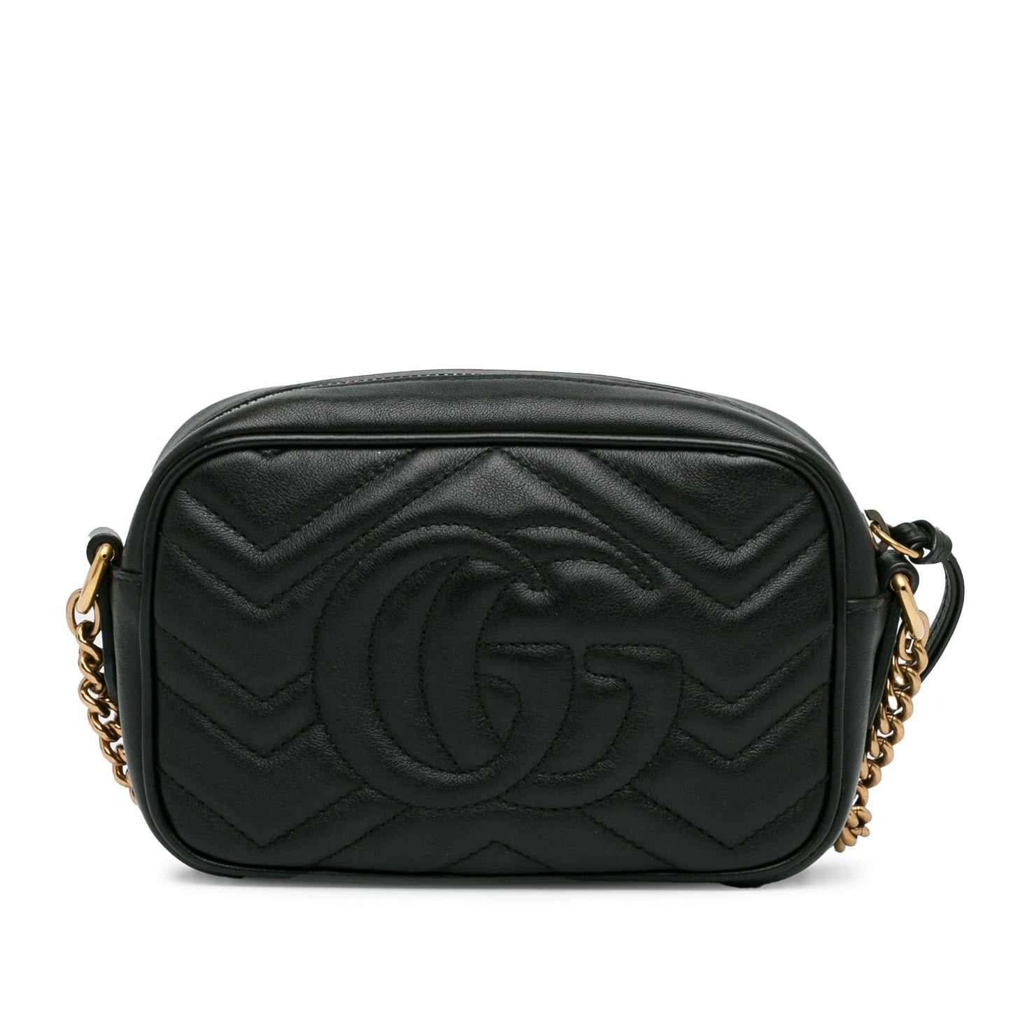 Gucci GG Marmont SHG-FuNYR9 Matelasse Calf Black Mini Crossbody Bag