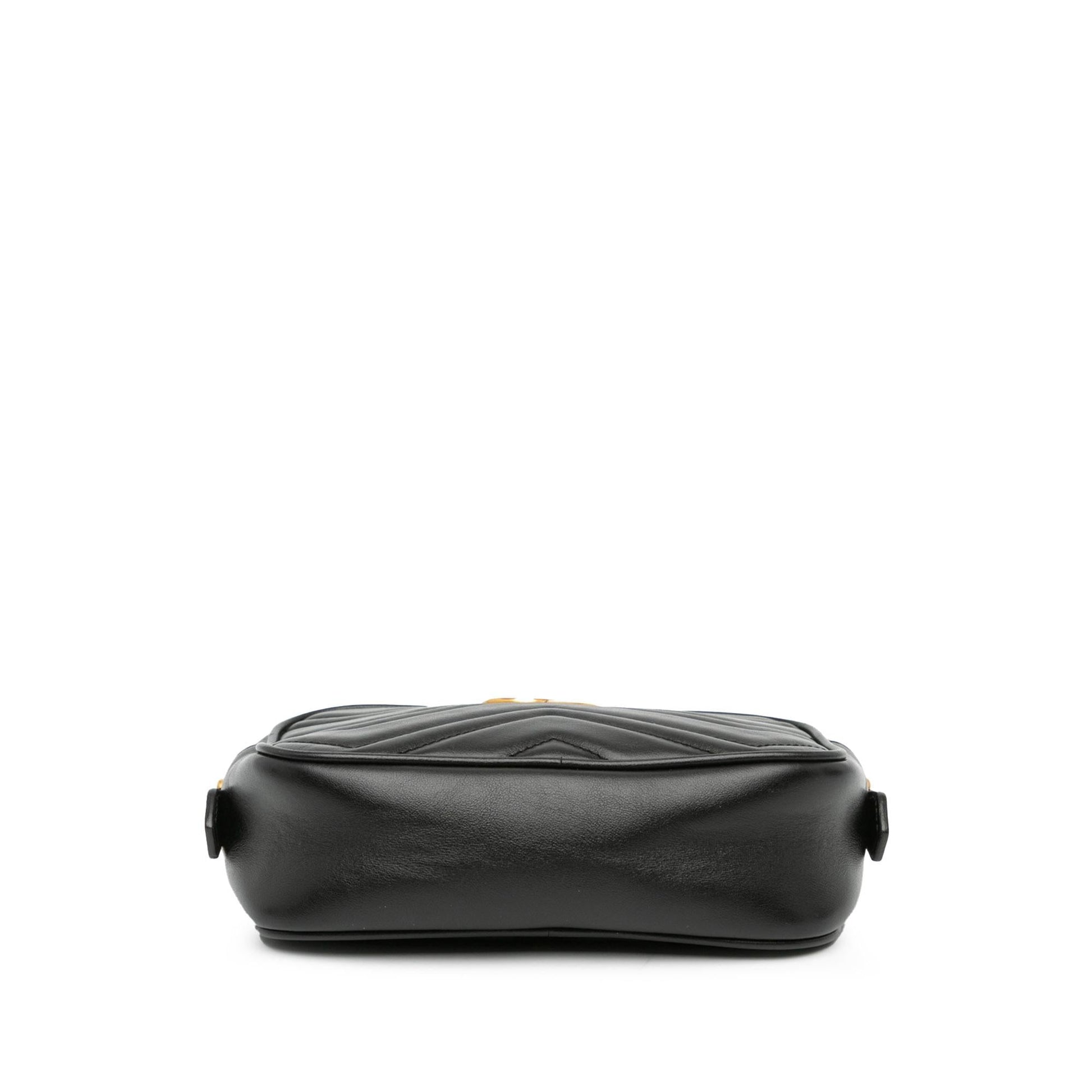 Gucci GG Marmont SHG-McXg6G Matelasse Calf Black Mini Crossbody Bag