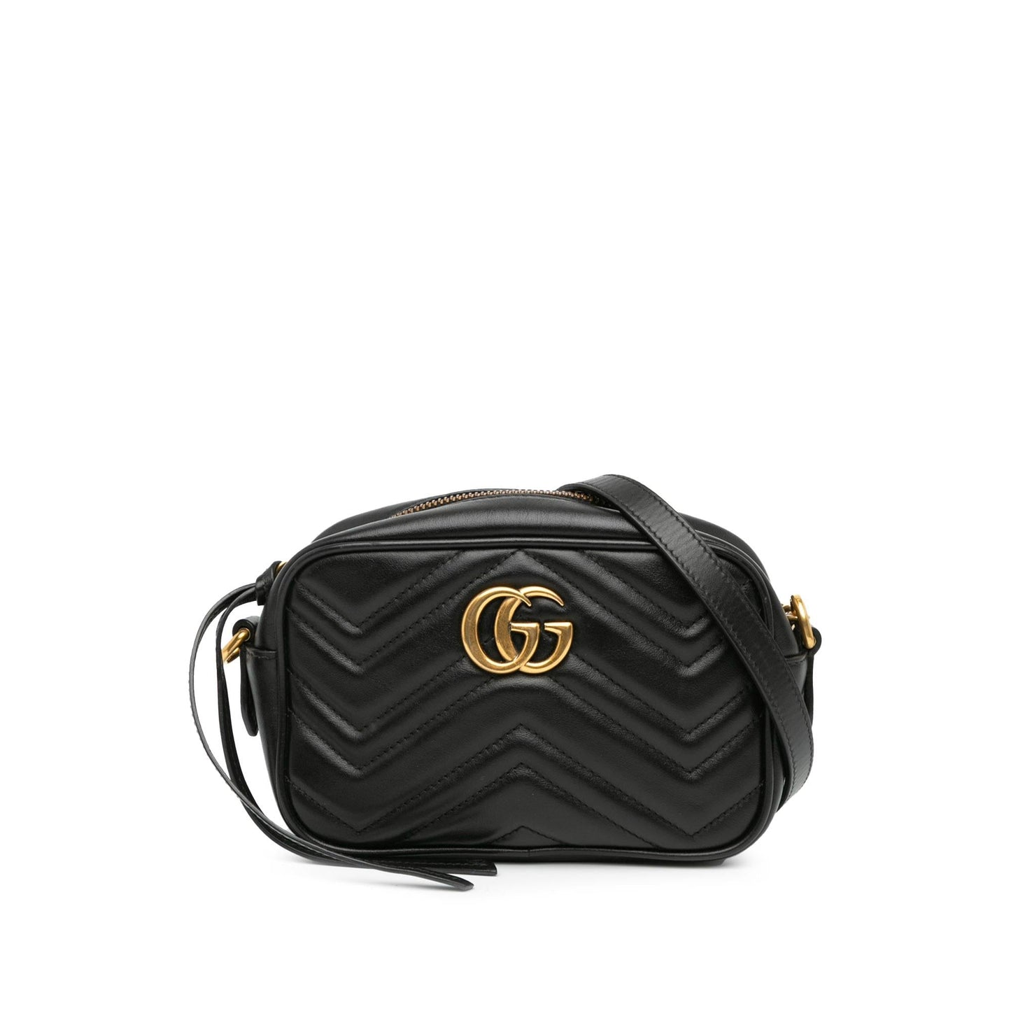 Gucci GG Marmont SHG-McXg6G Matelasse Calf Black Mini Crossbody Bag
