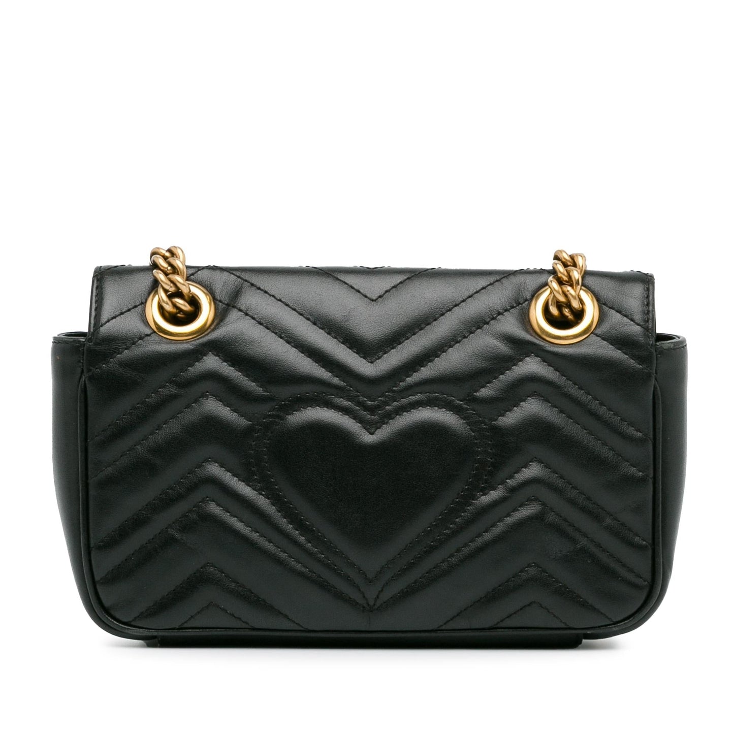 Gucci GG Marmont SHG-QNpQD1 Matelasse Calf Black Mini Crossbody Bag