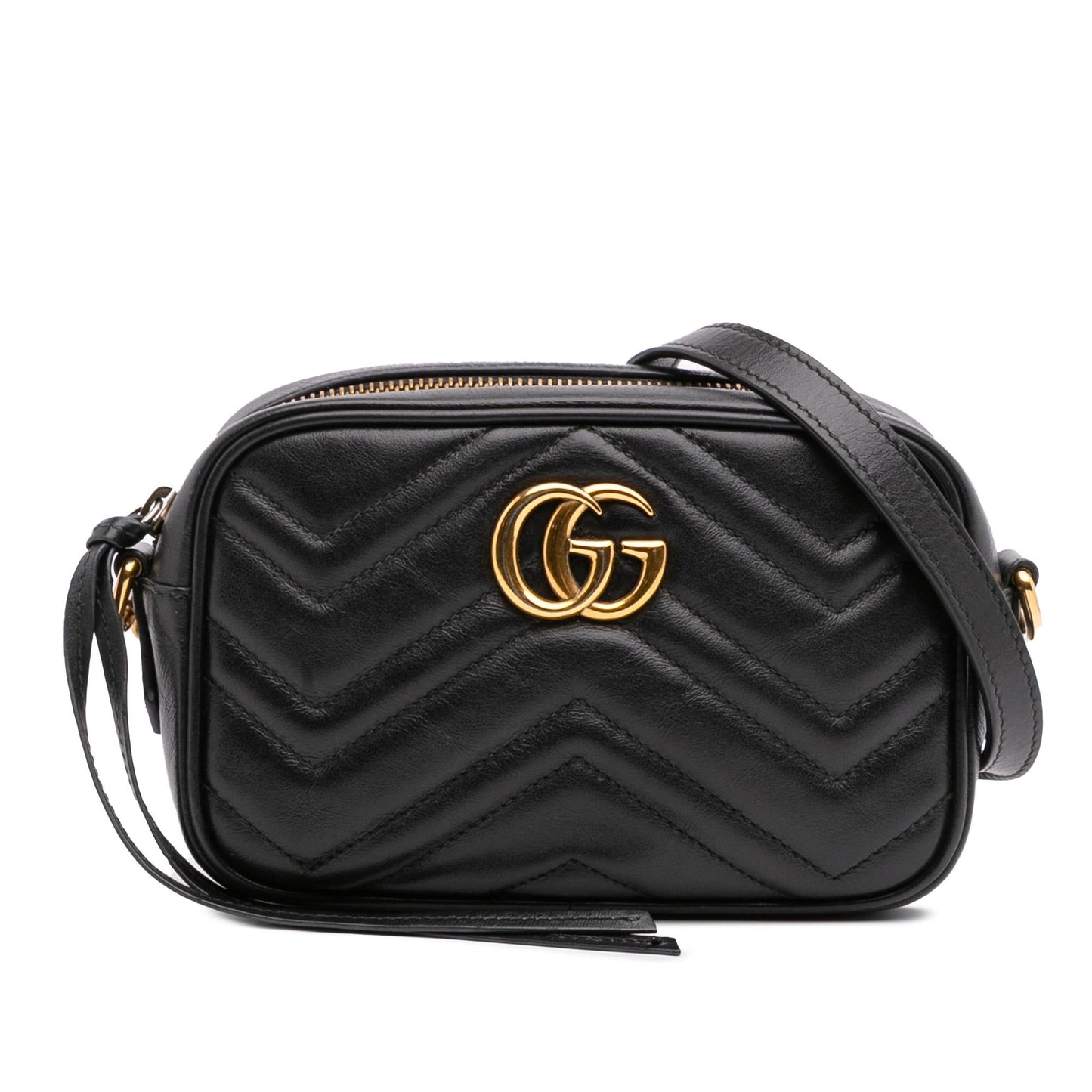Gucci GG Marmont Matelasse Leather Calf Black Crossbody Bag