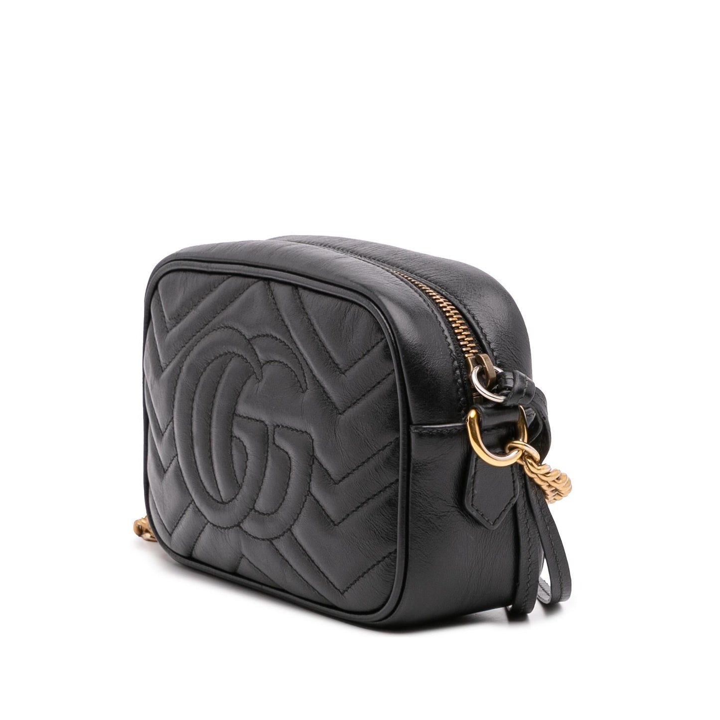 Gucci GG Marmont Matelasse Leather Calf Black Crossbody Bag Crossbody 2