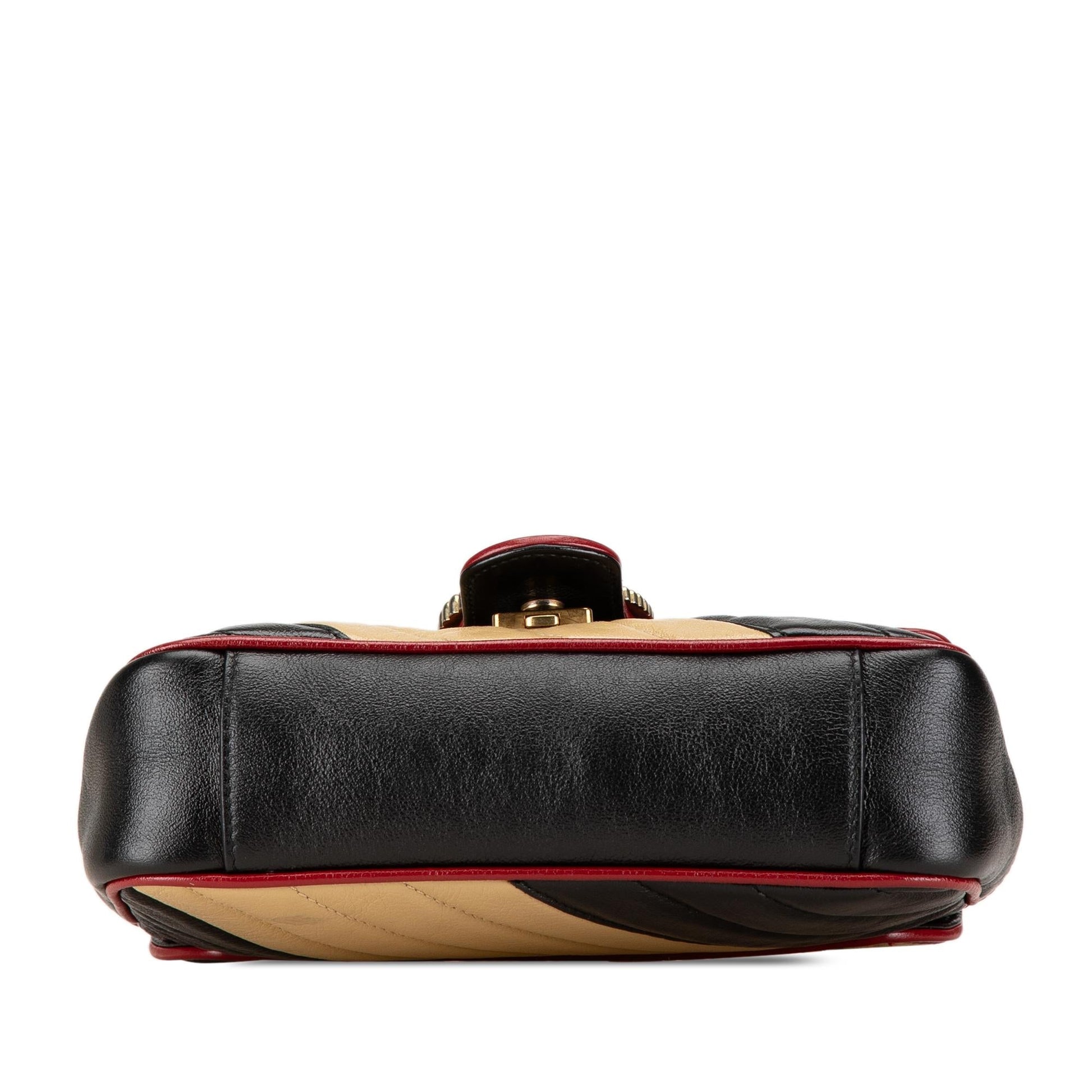 Gucci GG Marmont Torchon Flap Matelasse Leather Calf Black Crossbody Bag 6