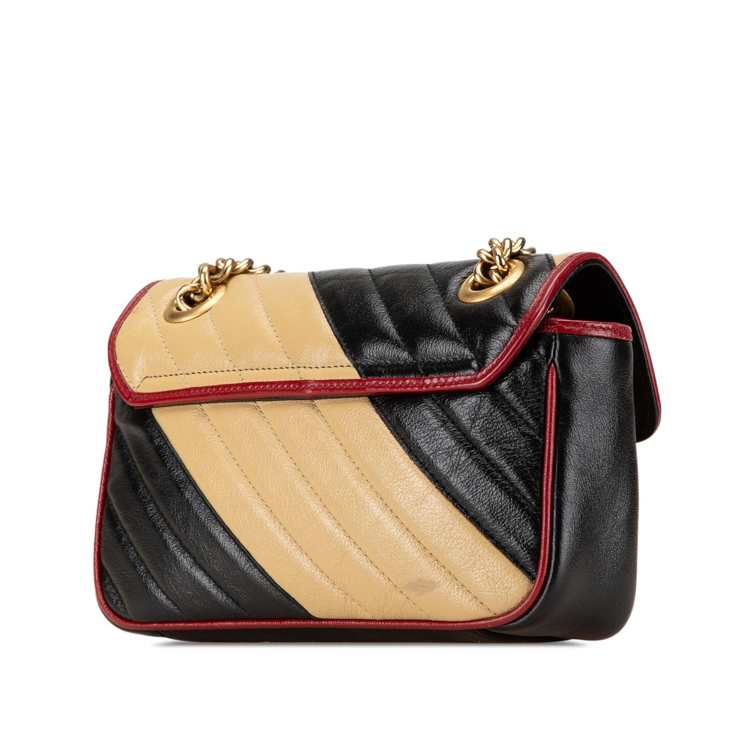 Gucci GG Marmont Torchon Flap Matelasse Leather Calf Black Crossbody Bag 6