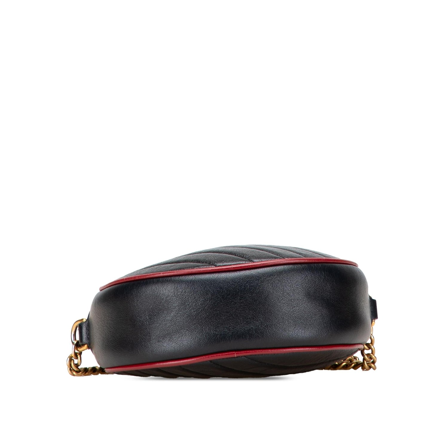 Gucci GG Marmont Torchon Round Matelasse Leather Mini Crossbody Bag Round Crossbody
