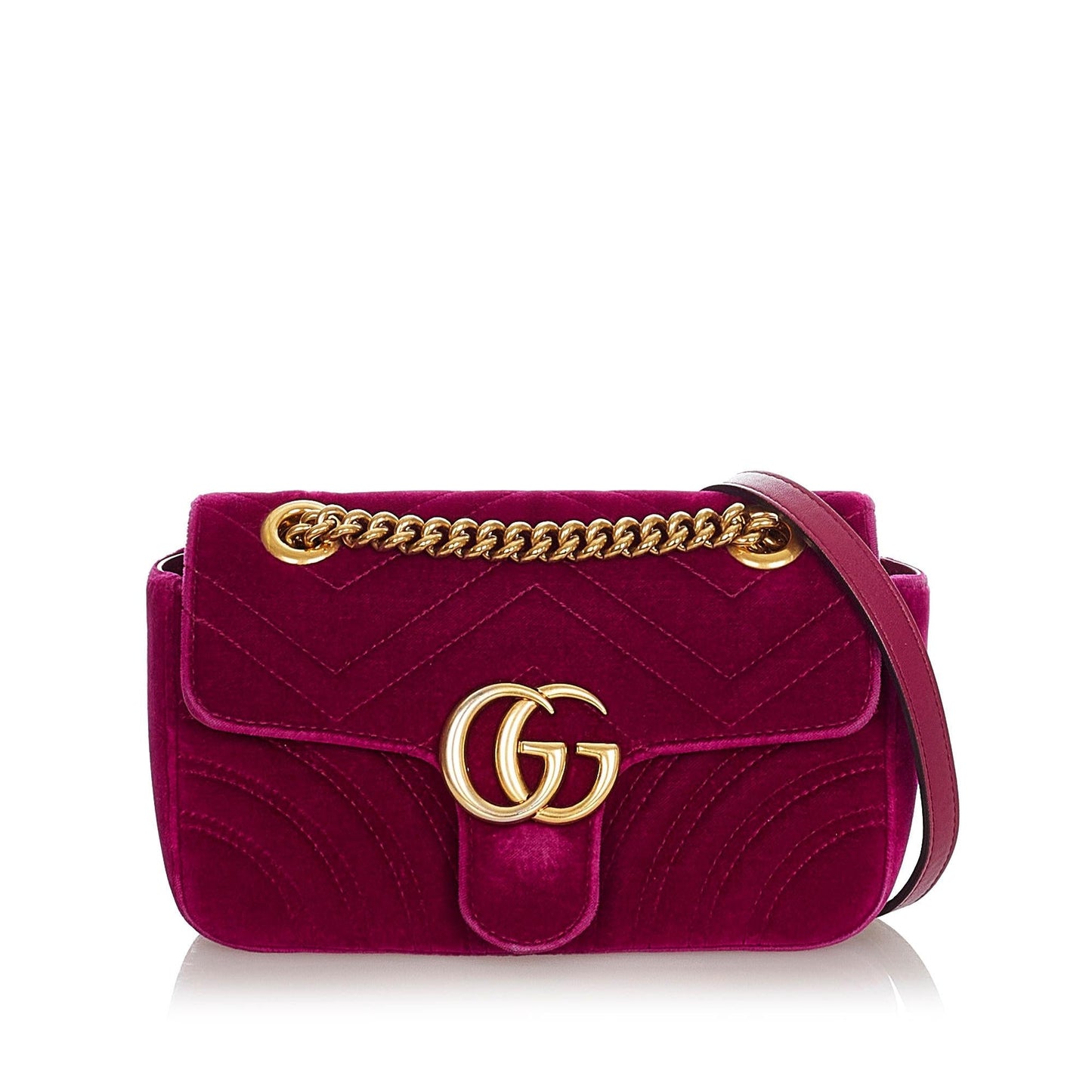 Gucci GG Marmont Velvet SHG Matelasse Mini Crossbody Bag