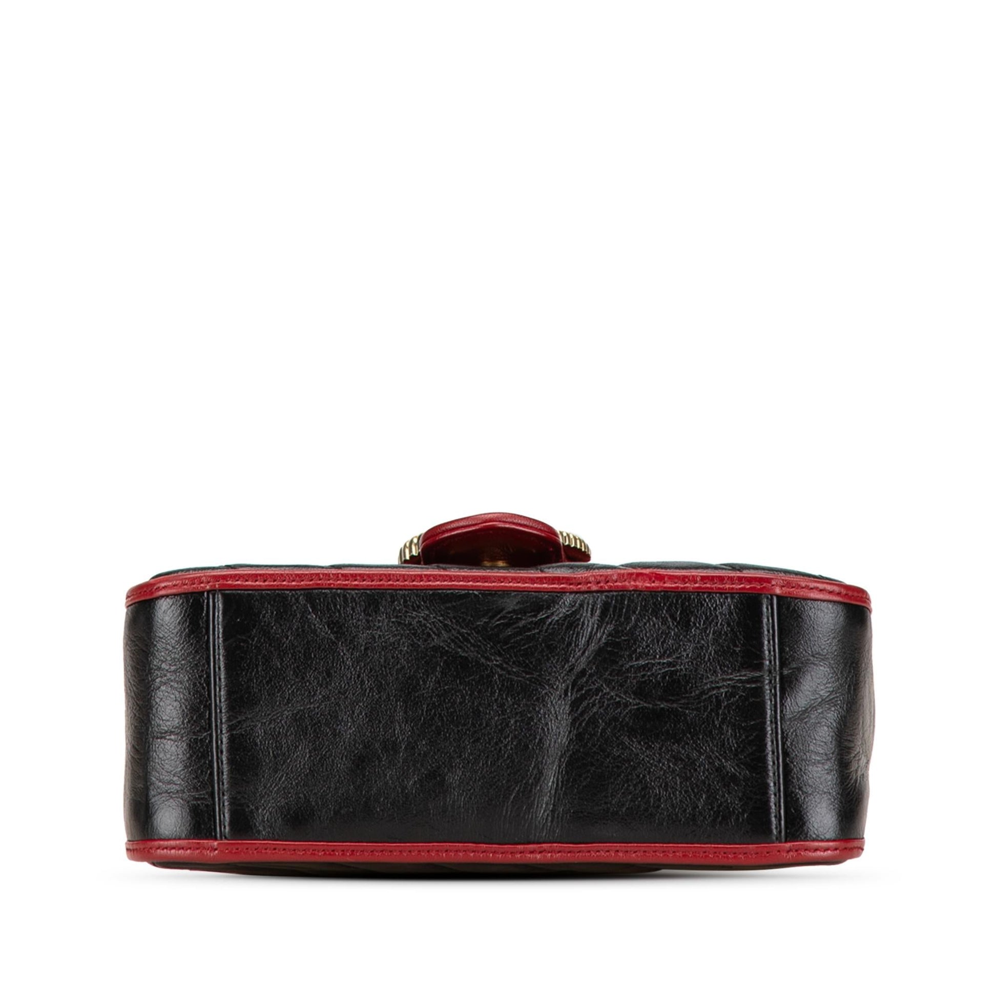 Gucci GG Marmont Torchon Calf Black Mini Top Handle Satchel Bag