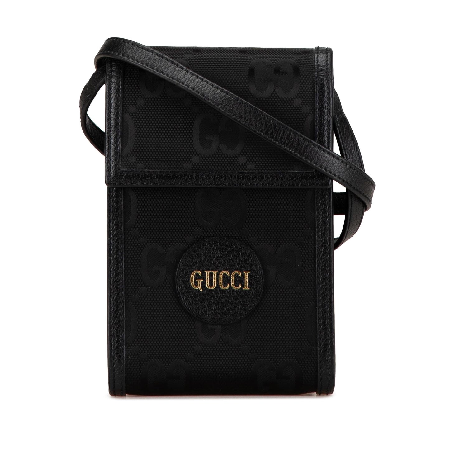 Gucci GG Off Grid Nylon Calf Black Mini Crossbody Bag Grid Crossbody