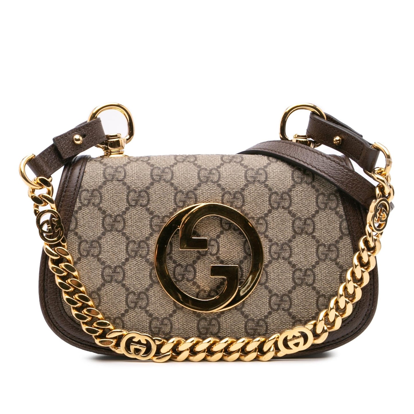 Gucci GG Supreme Blondie Canvas Brown Mini Satchel Bag Blondie Satchel