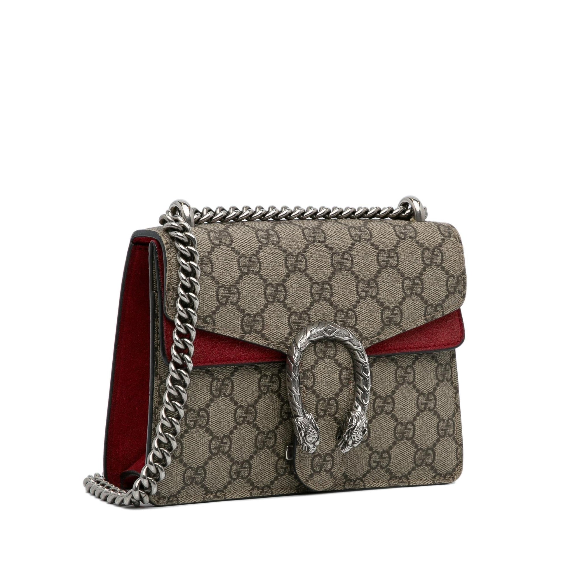 Gucci GG Supreme Dionysus SHG-tl2bPi Canvas Brown Mini Crossbody Bag