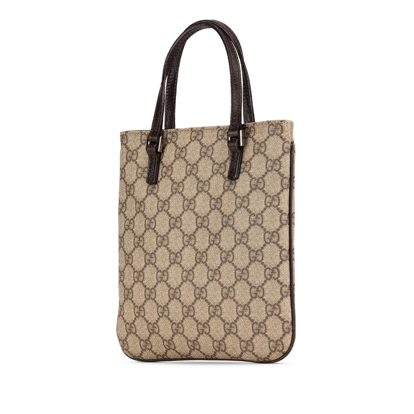 Gucci GG Supreme SHG-c4u5RB Canvas Calf Brown Mini Satchel Bag