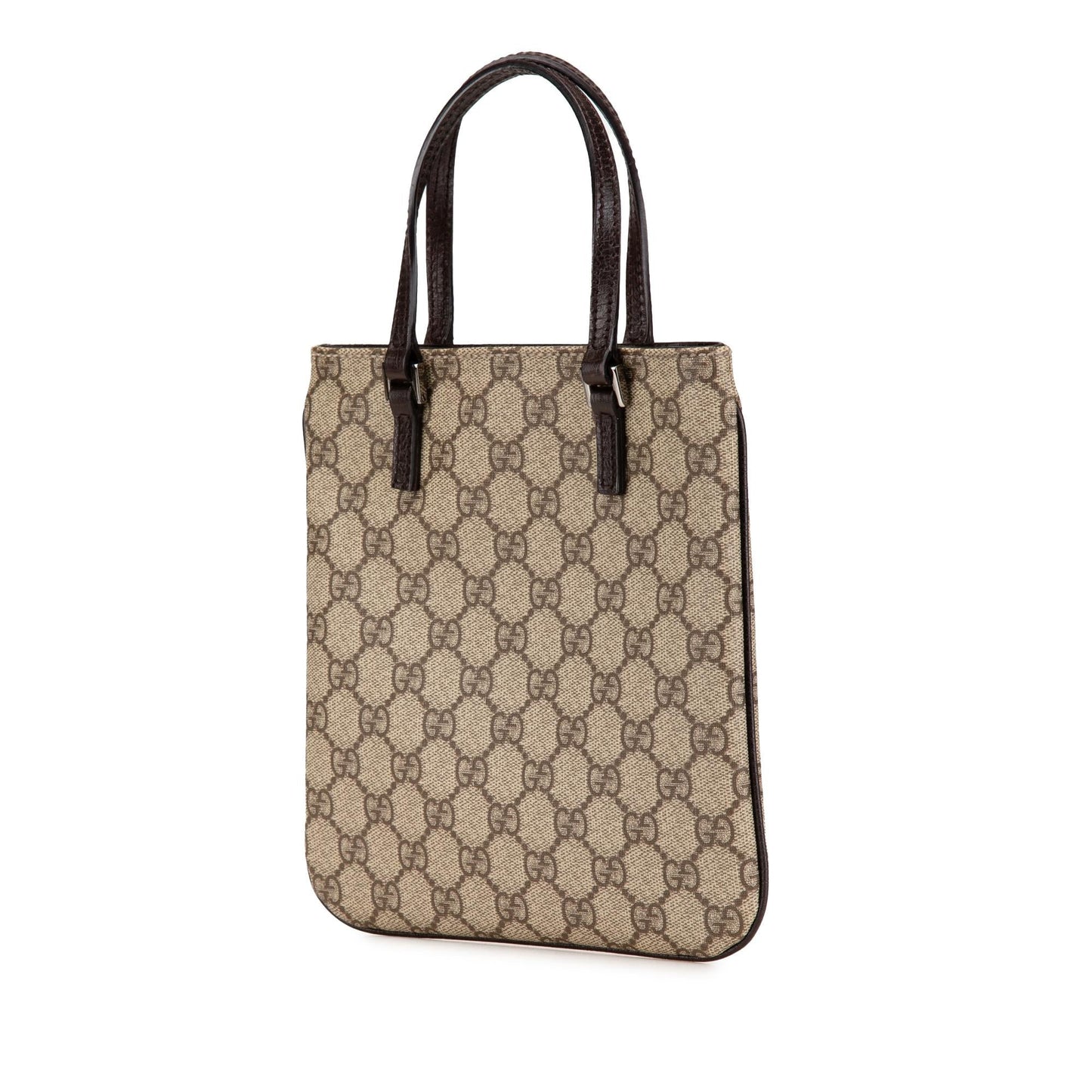 Gucci GG Supreme Canvas Calf Brown Mini Satchel Bag