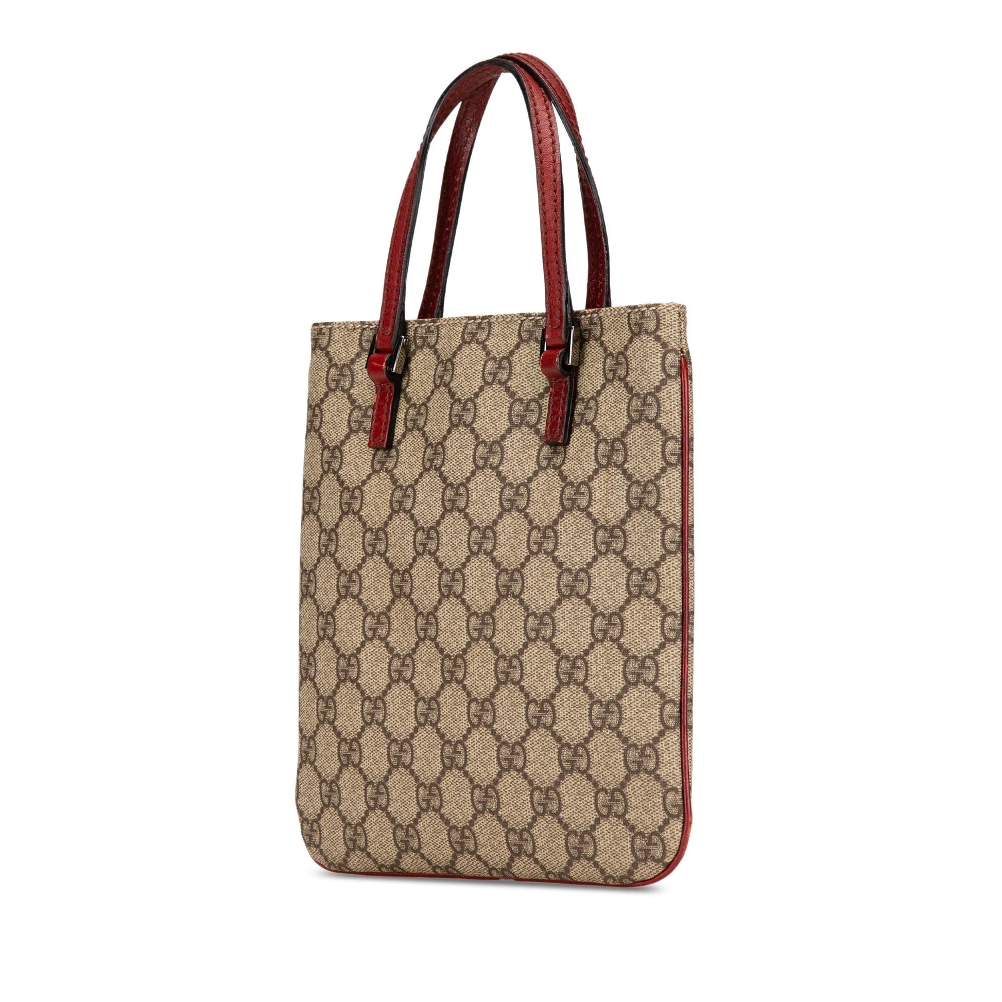 Gucci GG Supreme Canvas Brown Mini Satchel Bag