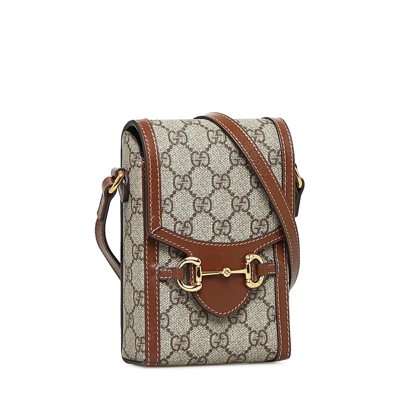 Gucci GG Supreme Horsebit SHG-UTCgC3 Canvas Brown Mini Crossbody Bag