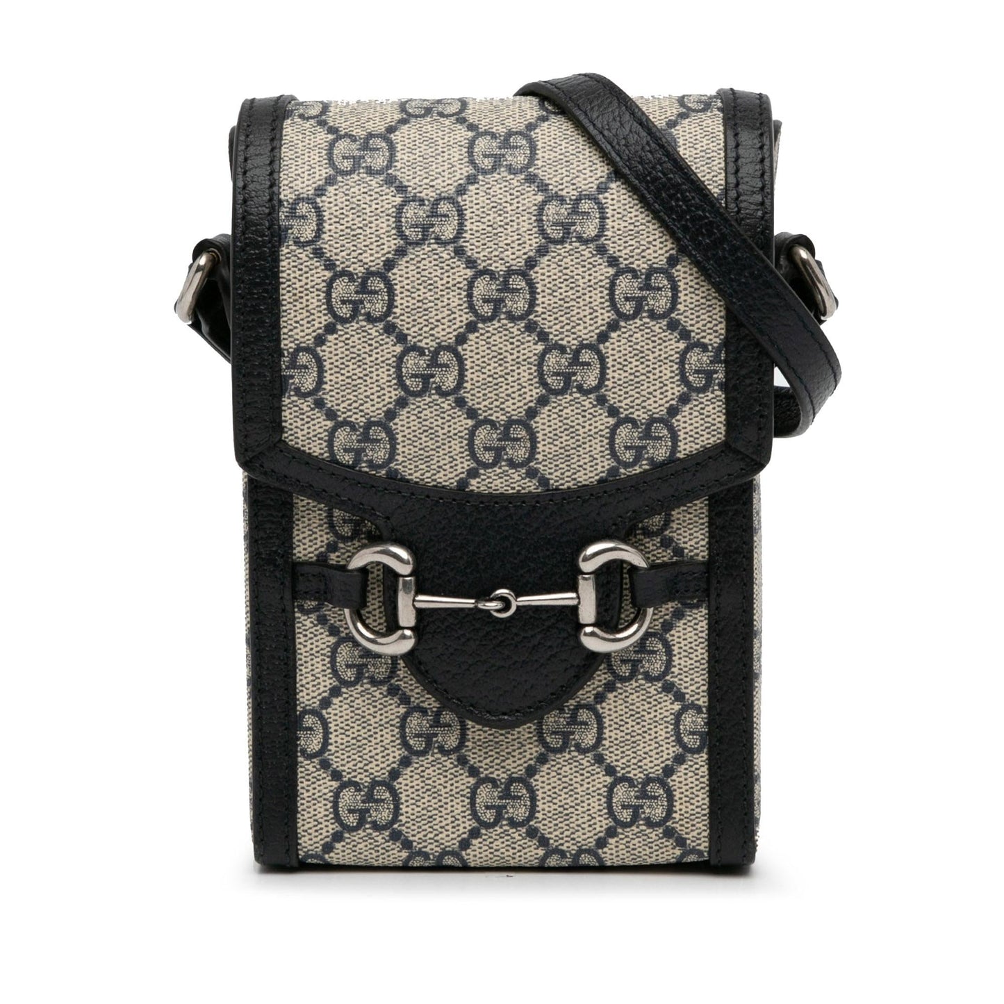 Gucci GG Supreme Horsebit SHG-SJQgQ9 Canvas Brown Mini Crossbody Bag