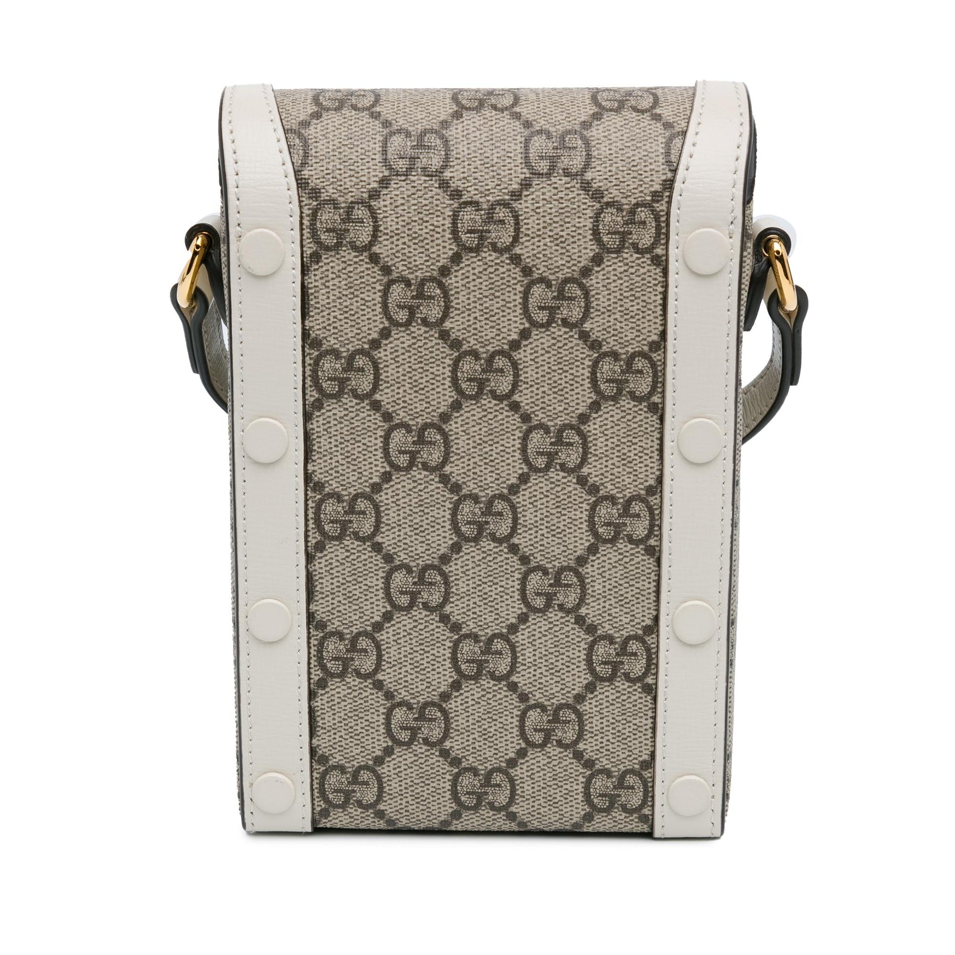 Gucci GG Supreme Horsebit SHG-aKOQUF Canvas Brown Mini Crossbody Bag