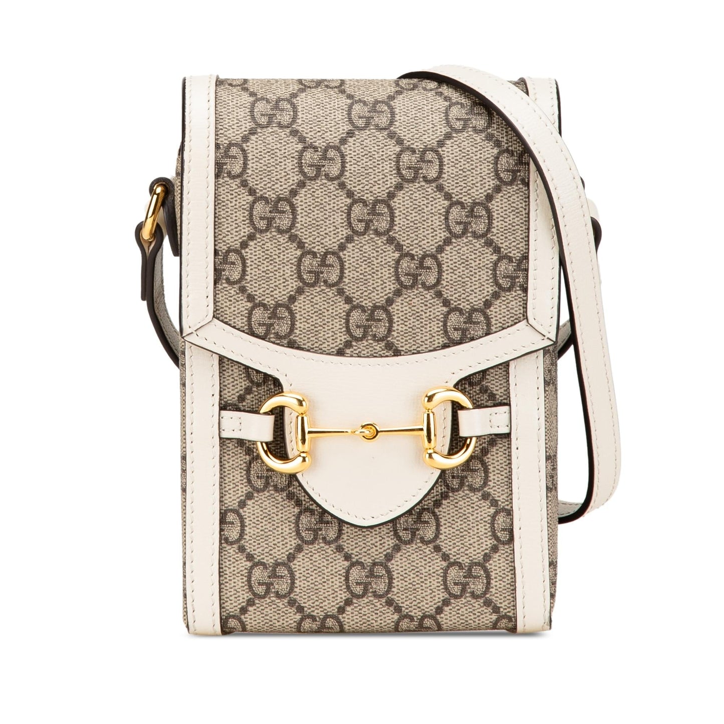 Gucci GG Supreme Horsebit Canvas Brown Mini Crossbody Bag Shg Qdt4Vo