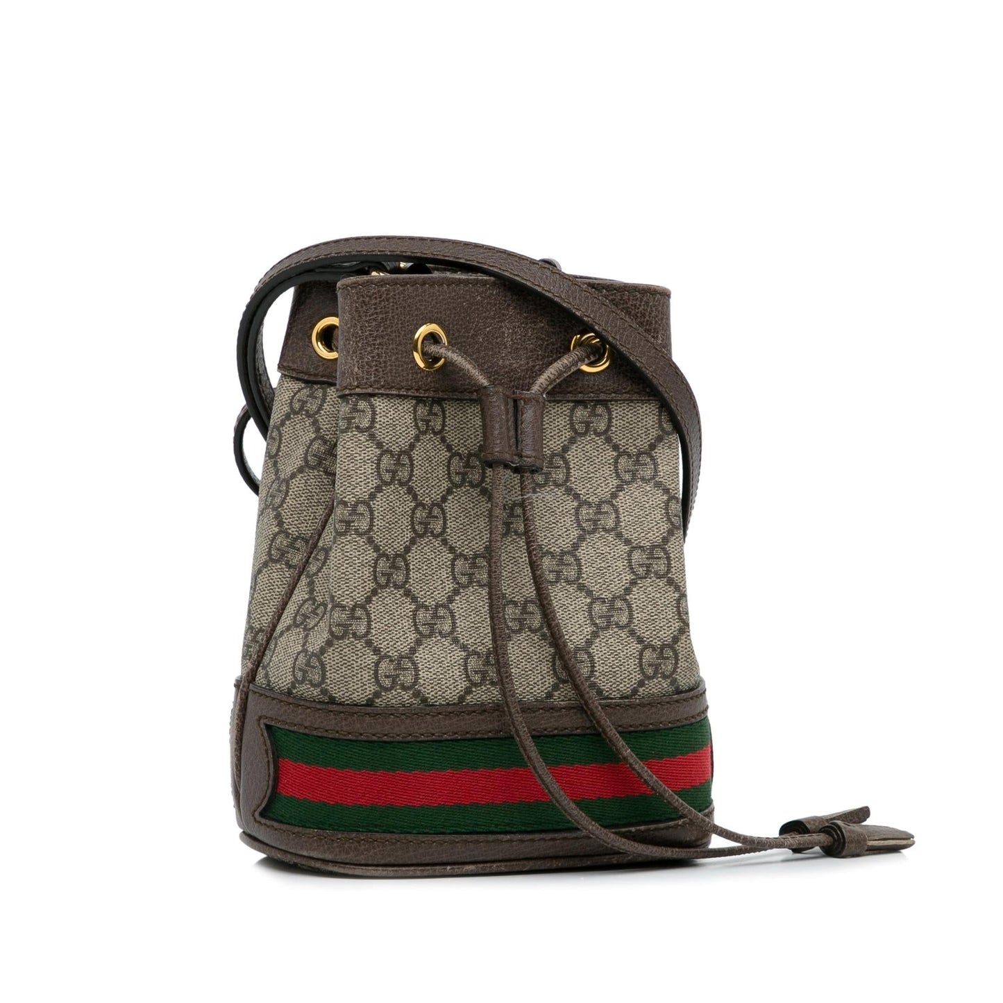 Gucci GG Supreme Ophidia Bucket SHG-zGiwyY Canvas Calf Brown Mini Shoulder Bag