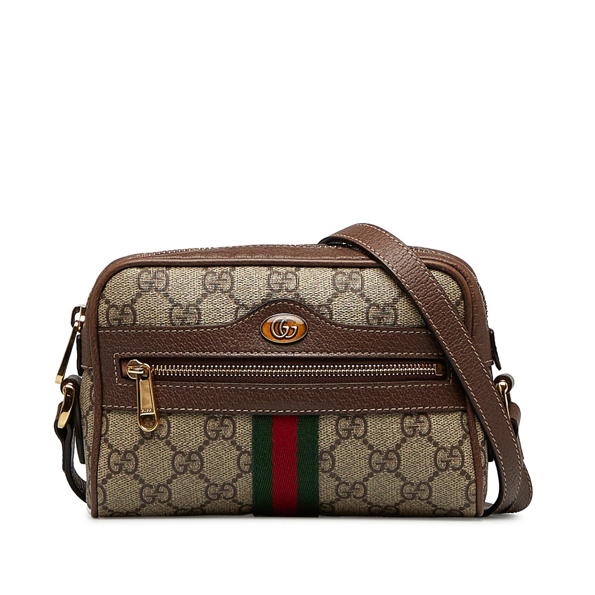 Gucci GG Supreme Ophidia SHG-1GcAmr Canvas Brown Mini Crossbody Bag