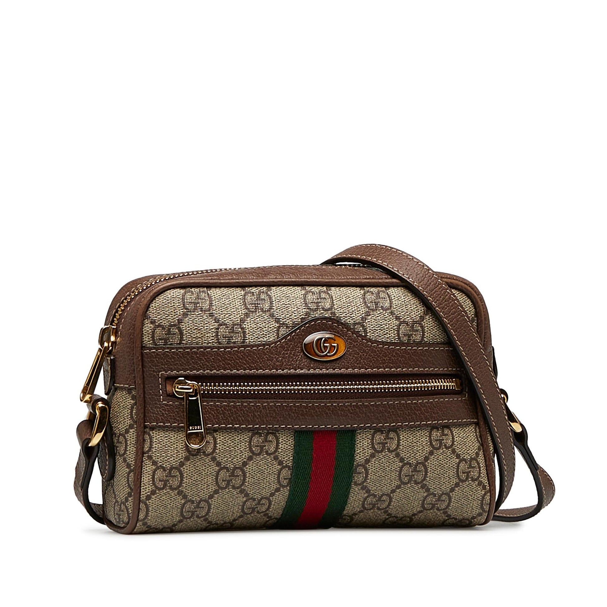 Gucci GG Supreme Ophidia SHG-1GcAmr Canvas Brown Mini Crossbody Bag