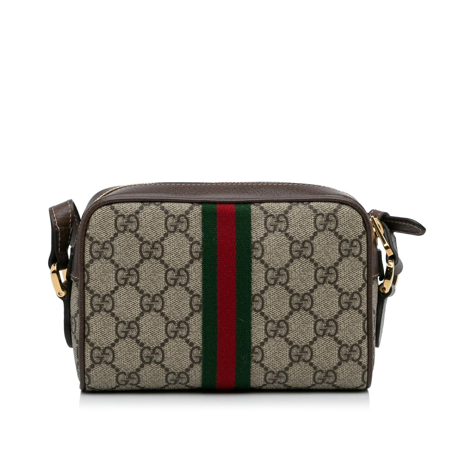 Gucci GG Supreme Ophidia SHG-PbO4IG Canvas Calf Brown Mini Crossbody Bag