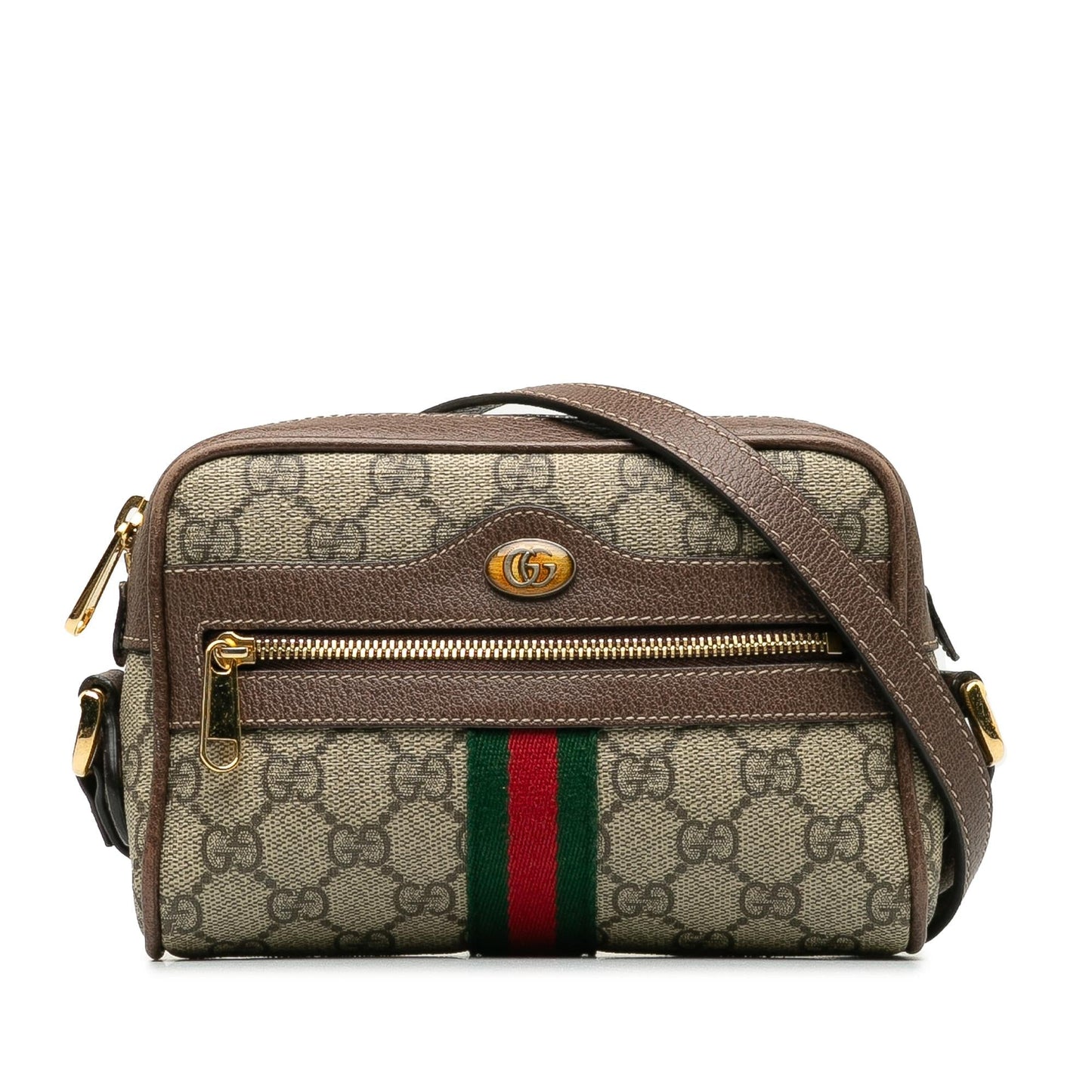 Gucci GG Supreme Ophidia SHG-0eMAWx Canvas Brown Mini Crossbody Bag