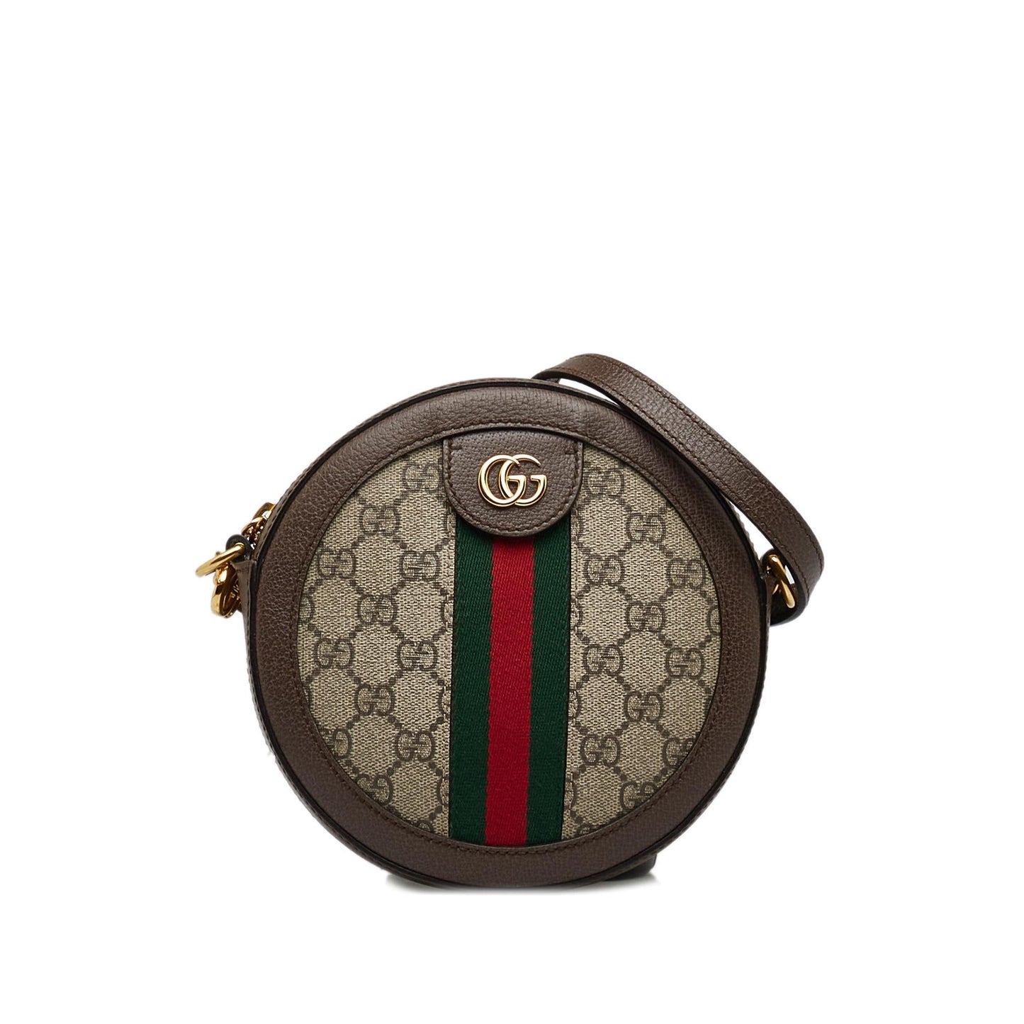 Gucci GG Supreme Round Ophidia SHG-oKTNkt Canvas Brown Mini Crossbody Bag