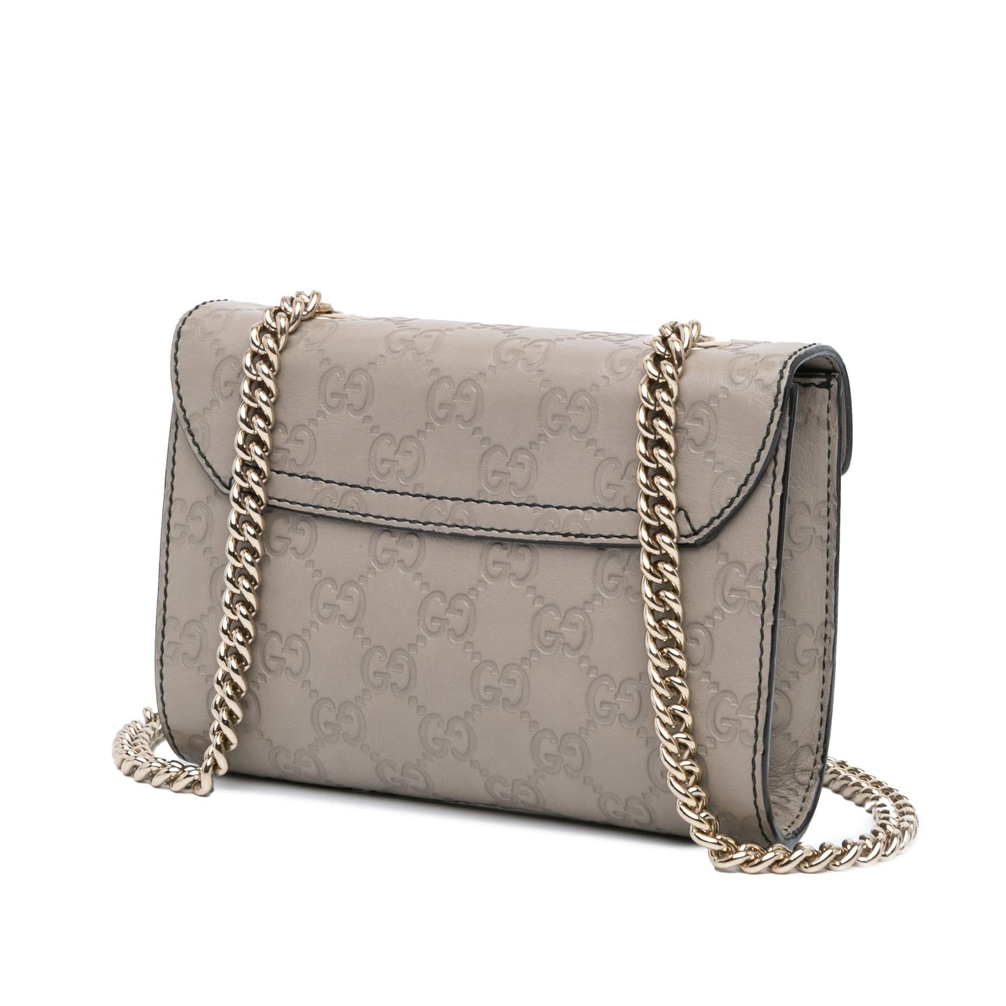Gucci Guccissima Emily Calf Grey Mini Crossbody Bag