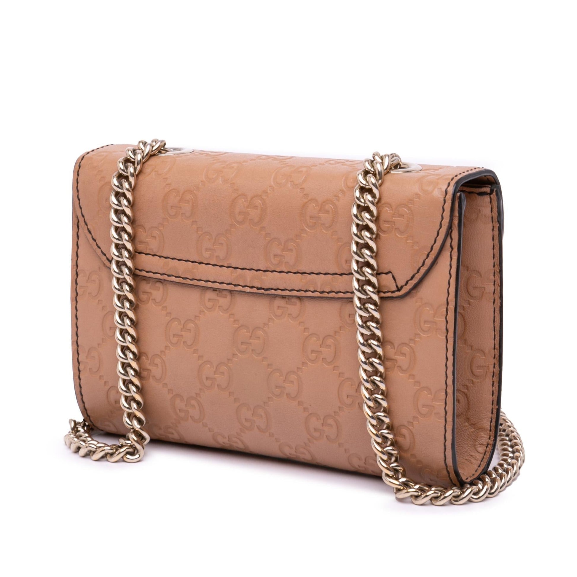 Gucci Guccissima Emily Calf Brown Mini Crossbody Bag