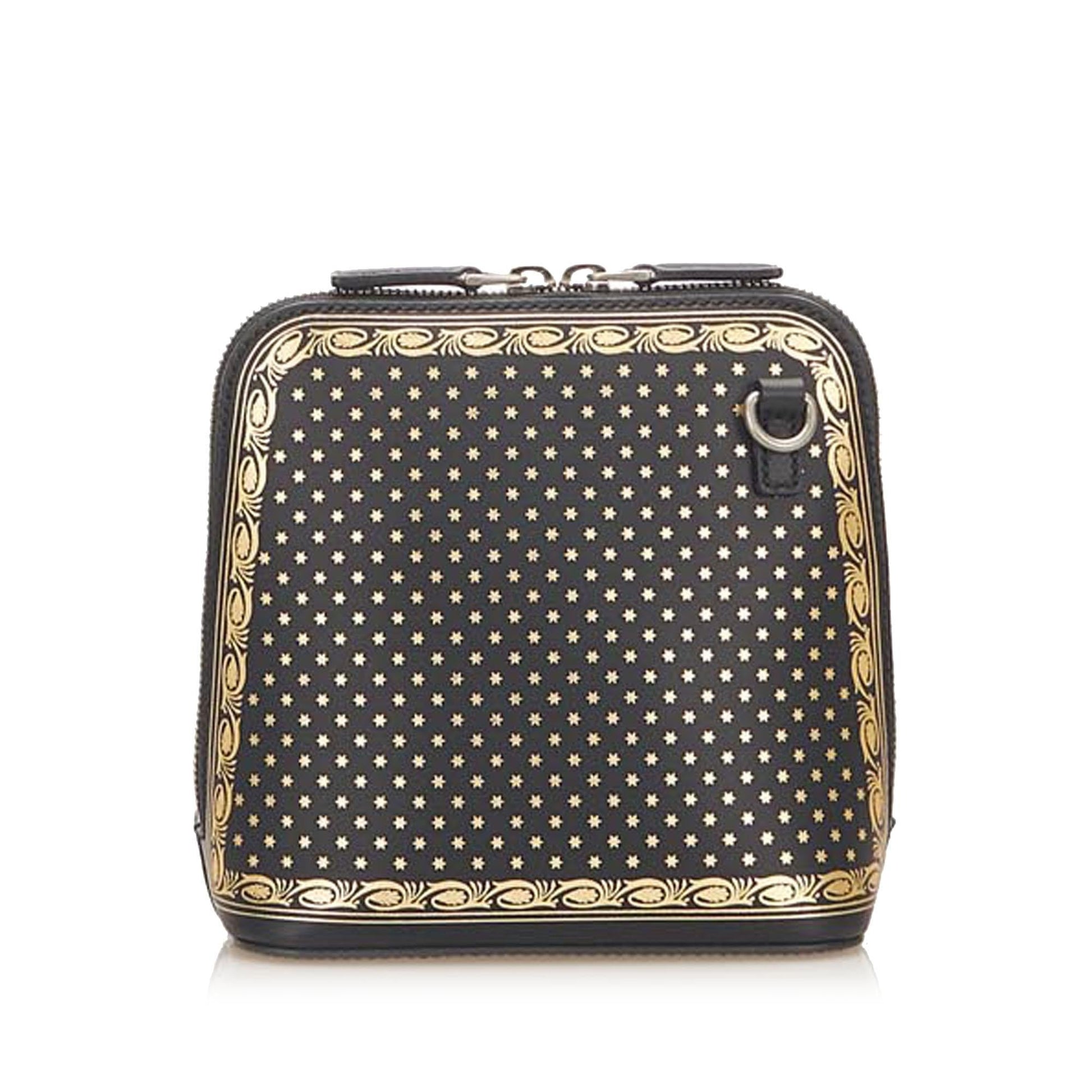 Gucci Guccy SHG Calf Black Gold Mini Crossbody Bag