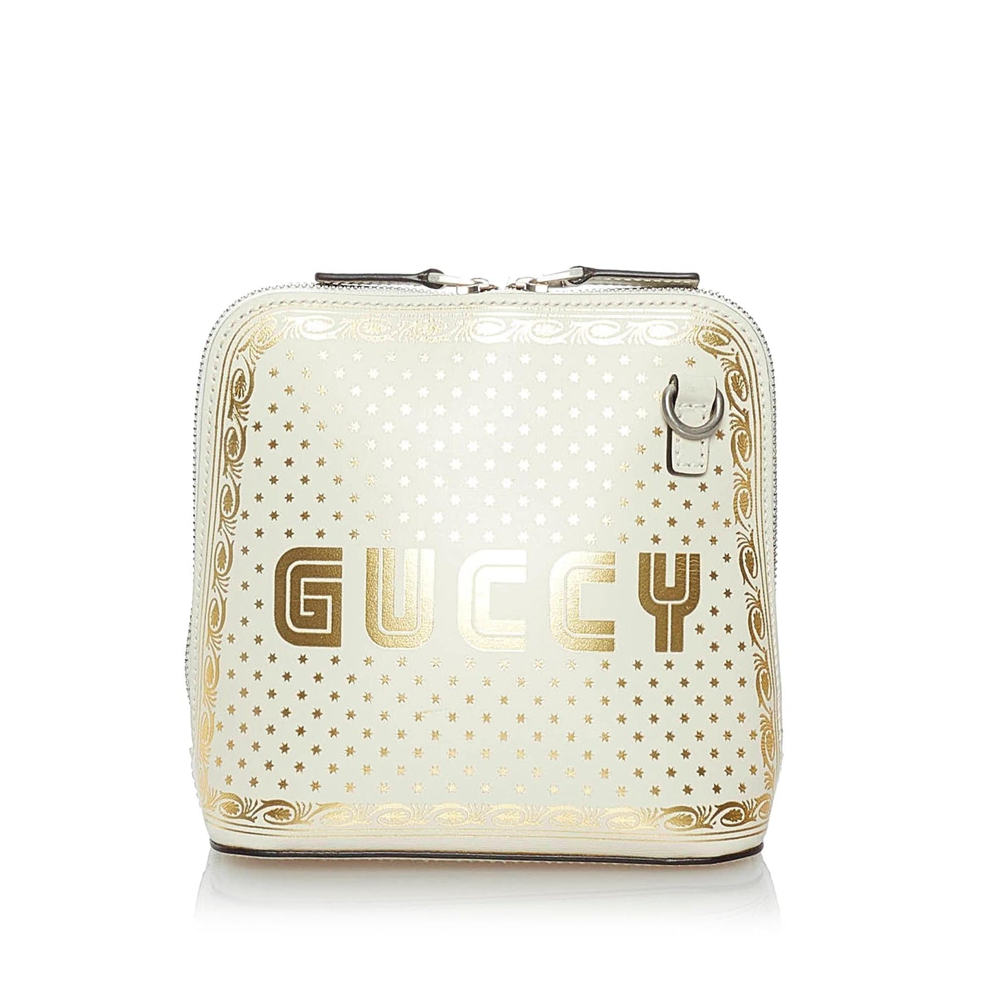 Gucci Guccy Sega SHG Calf White Gold Mini Crossbody Bag