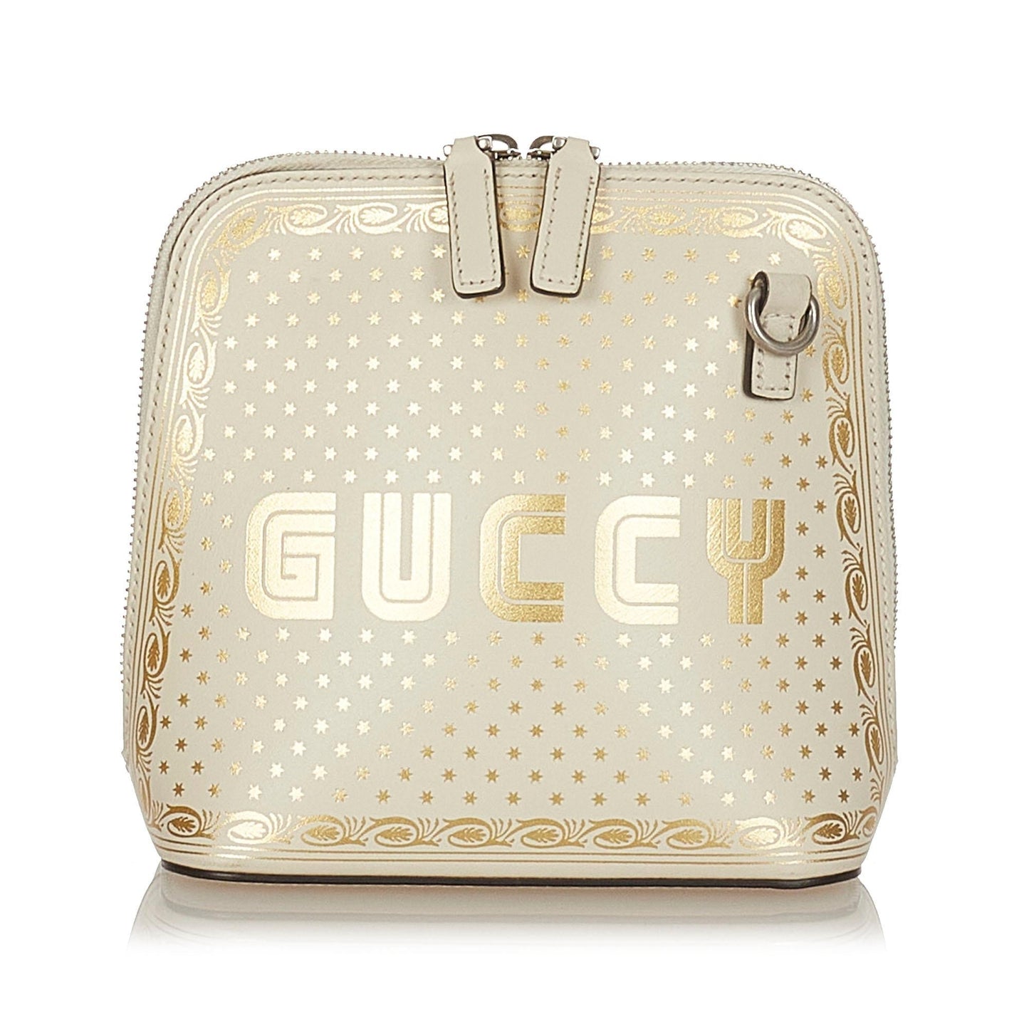 Gucci Guccy Sega SHG Calf White Gold Mini Crossbody Bag Bag Shg