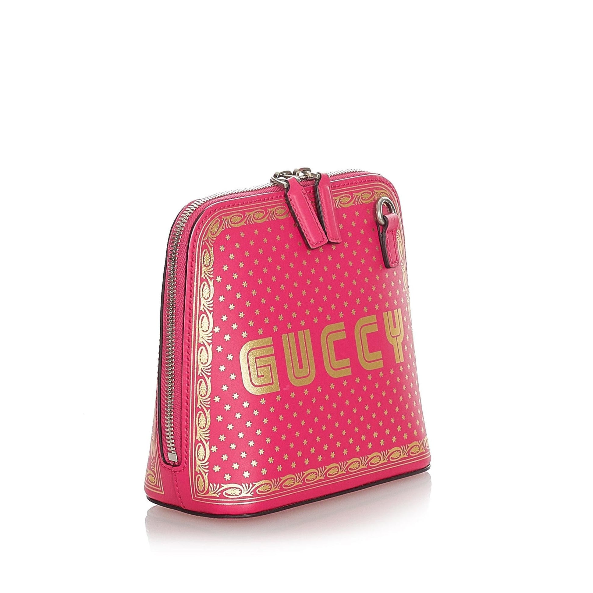 Gucci Guccy Sega SHG Calf Pink Gold Mini Crossbody Bag