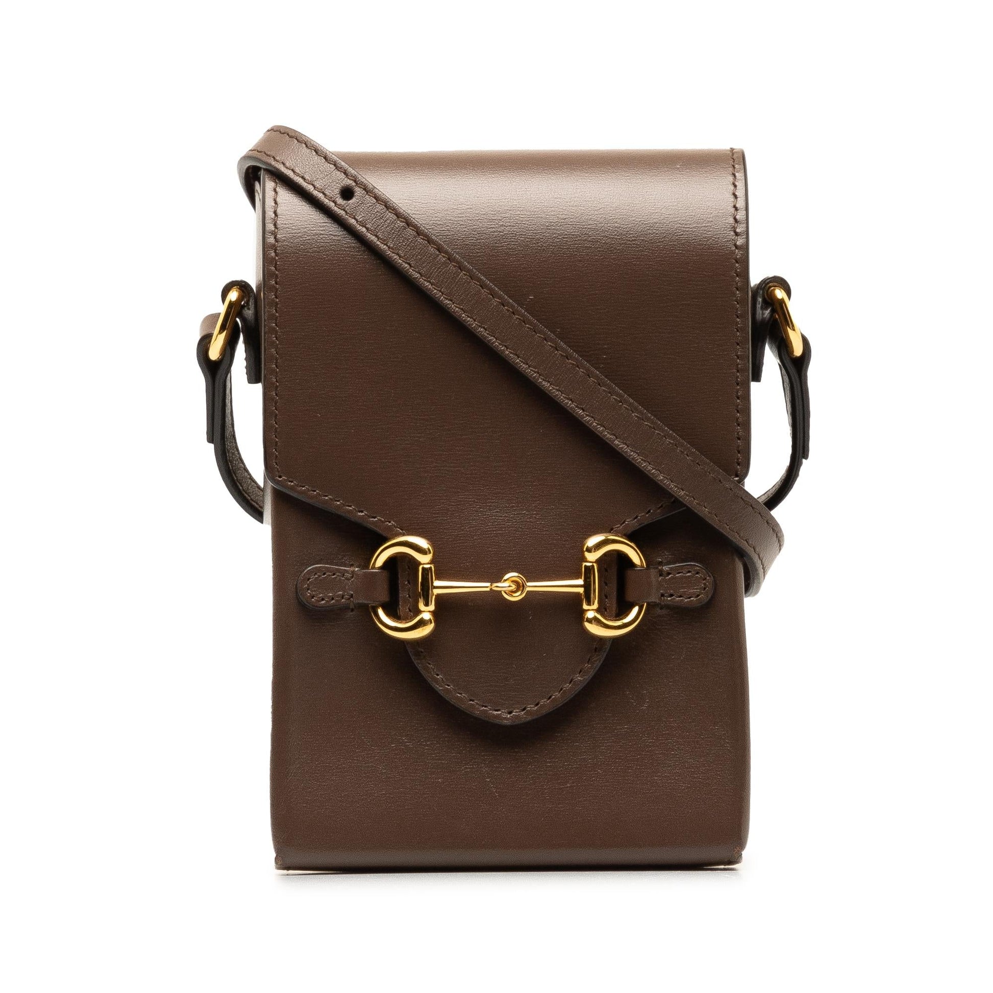 Gucci Horsebit SHG-qCv5Le Calf Brown Mini Crossbody Bag