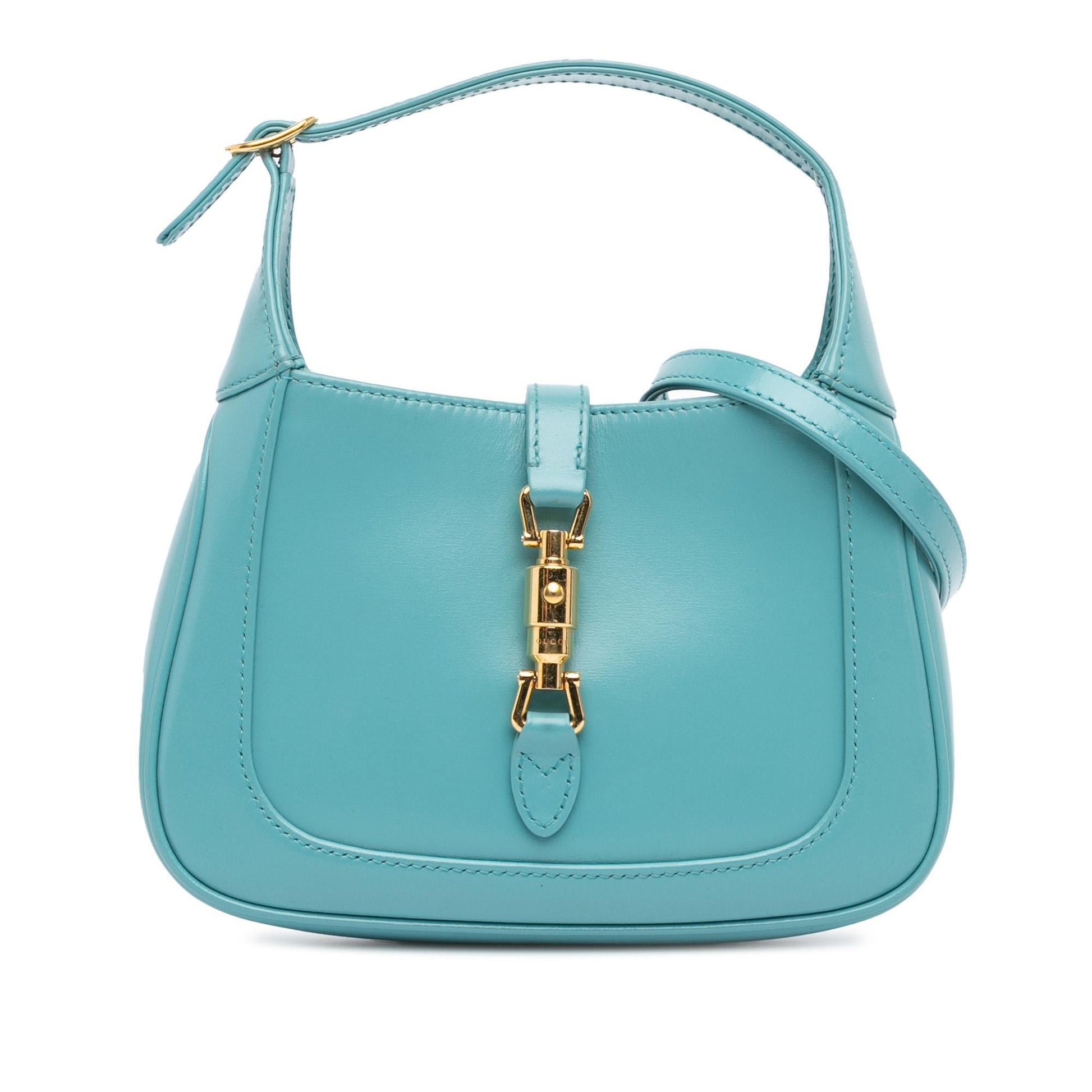 Gucci Jackie SHG-uMzgqd Leather Calf Blue Mini Satchel Bag
