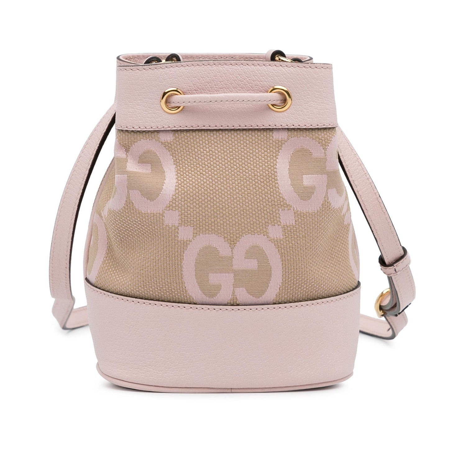 Gucci Jumbo GG Ophidia Canvas Brown Mini Bucket Shoulder Bag Shg Wyougv