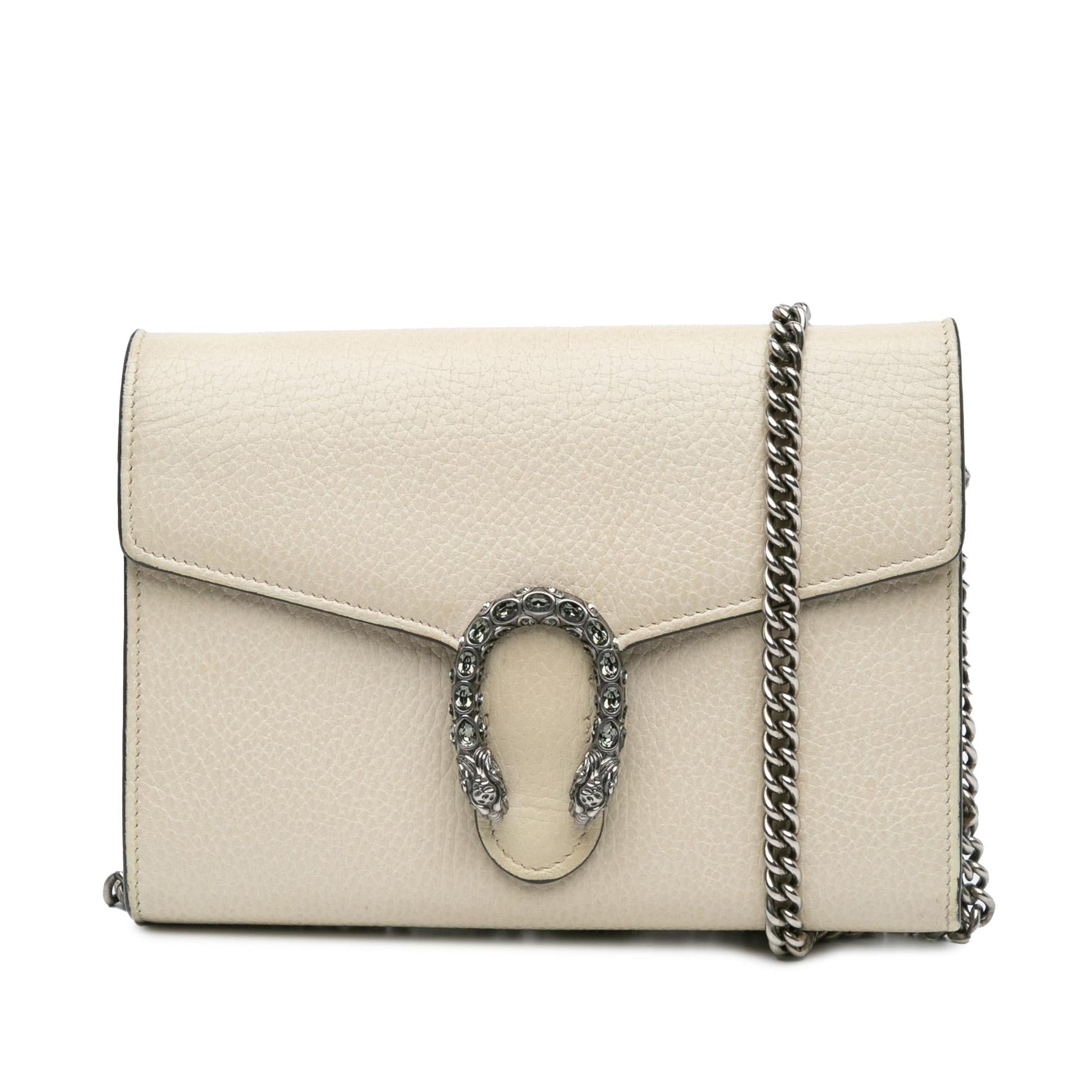 Gucci Dionysus Wallet on Chain Leather Calf Brown Mini Crossbody Bag