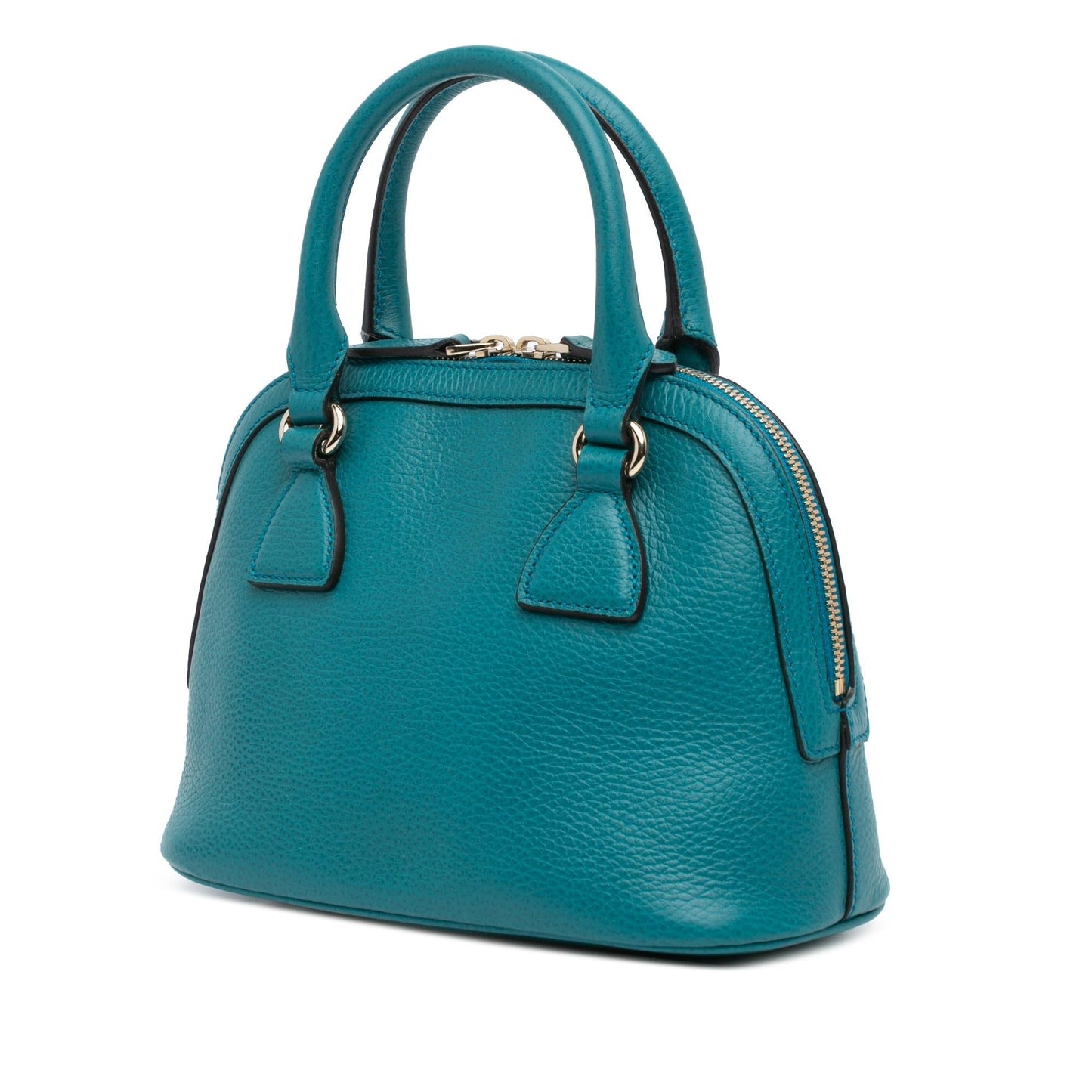Gucci GG Charm Dome Leather Calf Blue Mini Satchel Bag