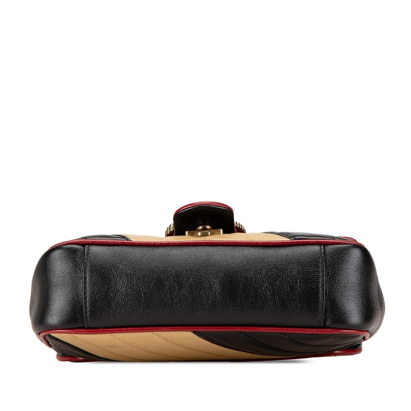 Gucci GG Marmont Torchon Leather Calf Black Brown Crossbody Bag
