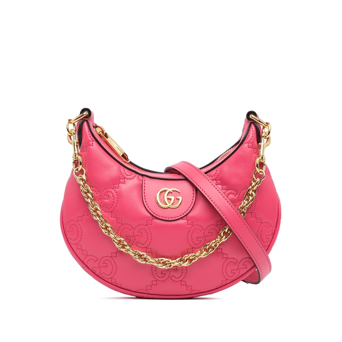 Gucci GG Marmont SHG-uFu1oN Matelasse Leather Calf Pink Satchel Bag