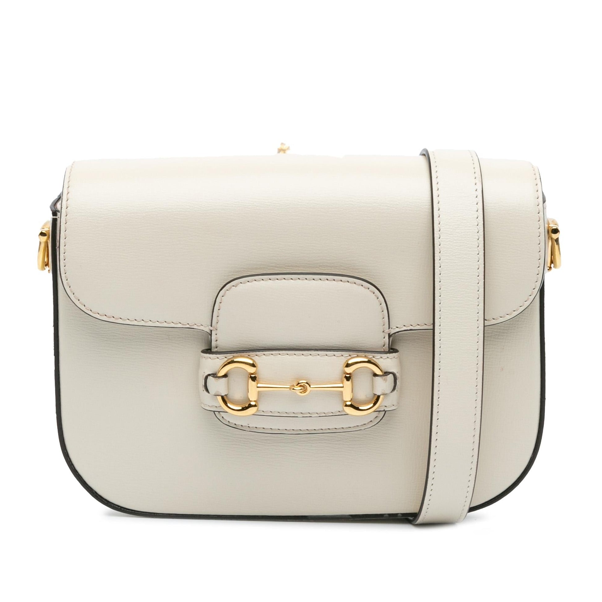 Gucci Horsebit SHG-iHK2bN Leather Calf White Mini Crossbody Bag