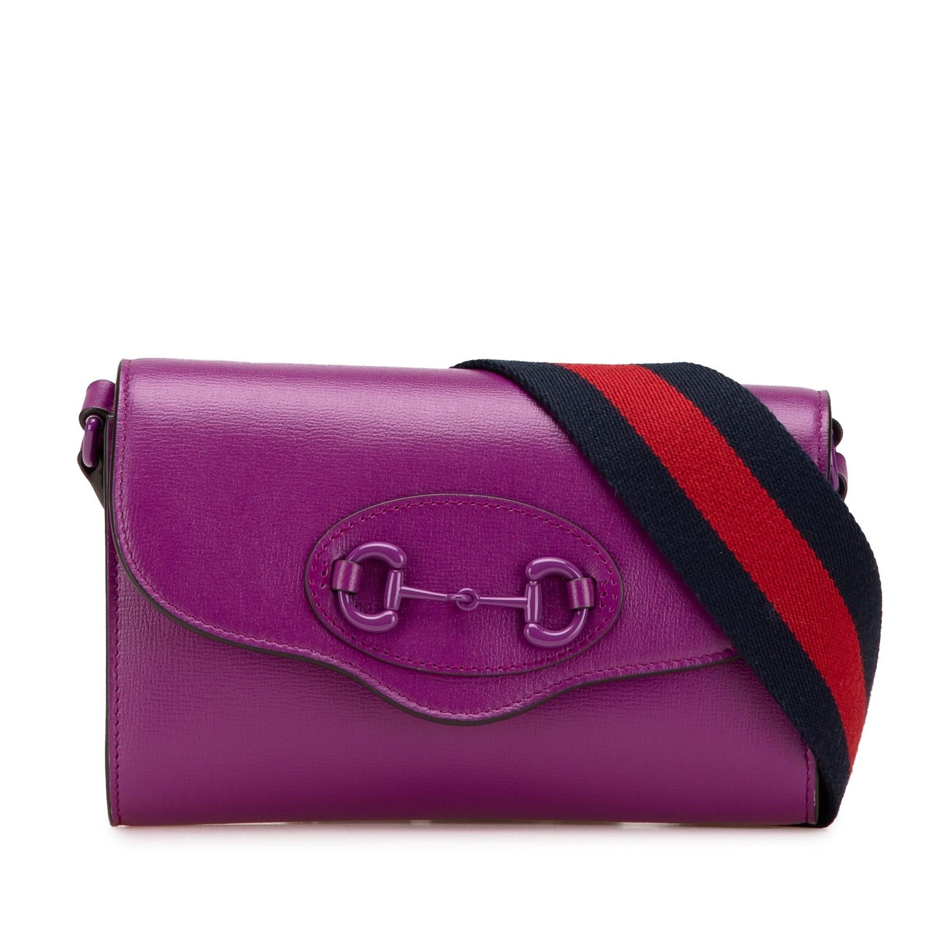 Gucci Horsebit Web Leather Calf Mini Crossbody Bag