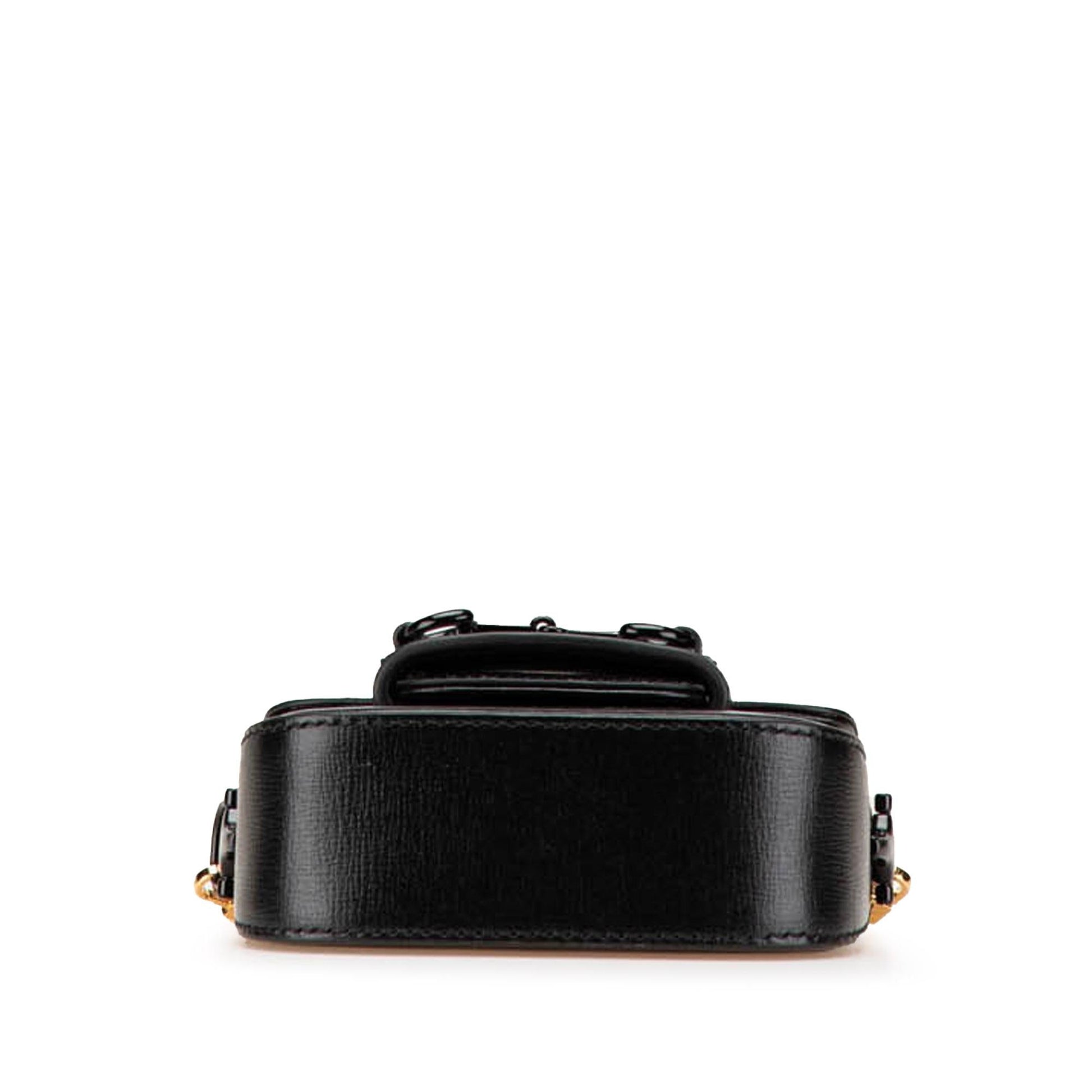 Gucci Horsebit Web Leather Calf Black Mini Satchel Bag Satchel 2
