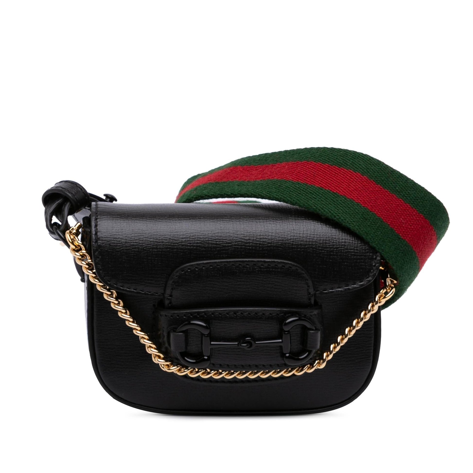 Gucci Horsebit Web Leather Calf Black Mini Satchel Bag Satchel 4