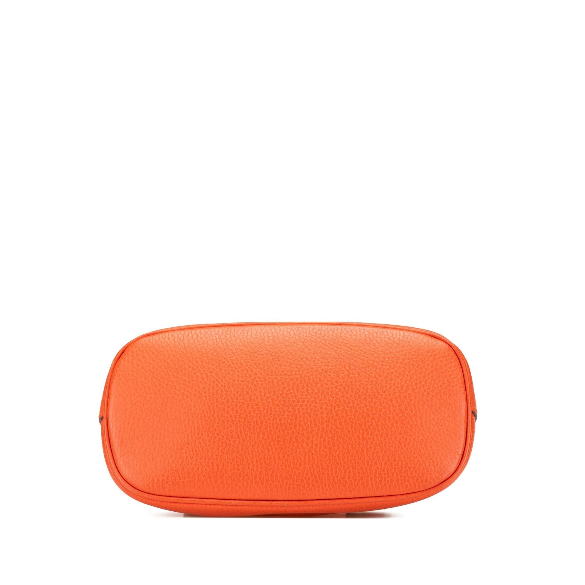 Gucci Interlocking G Dome Leather Calf Orange Mini Satchel Bag