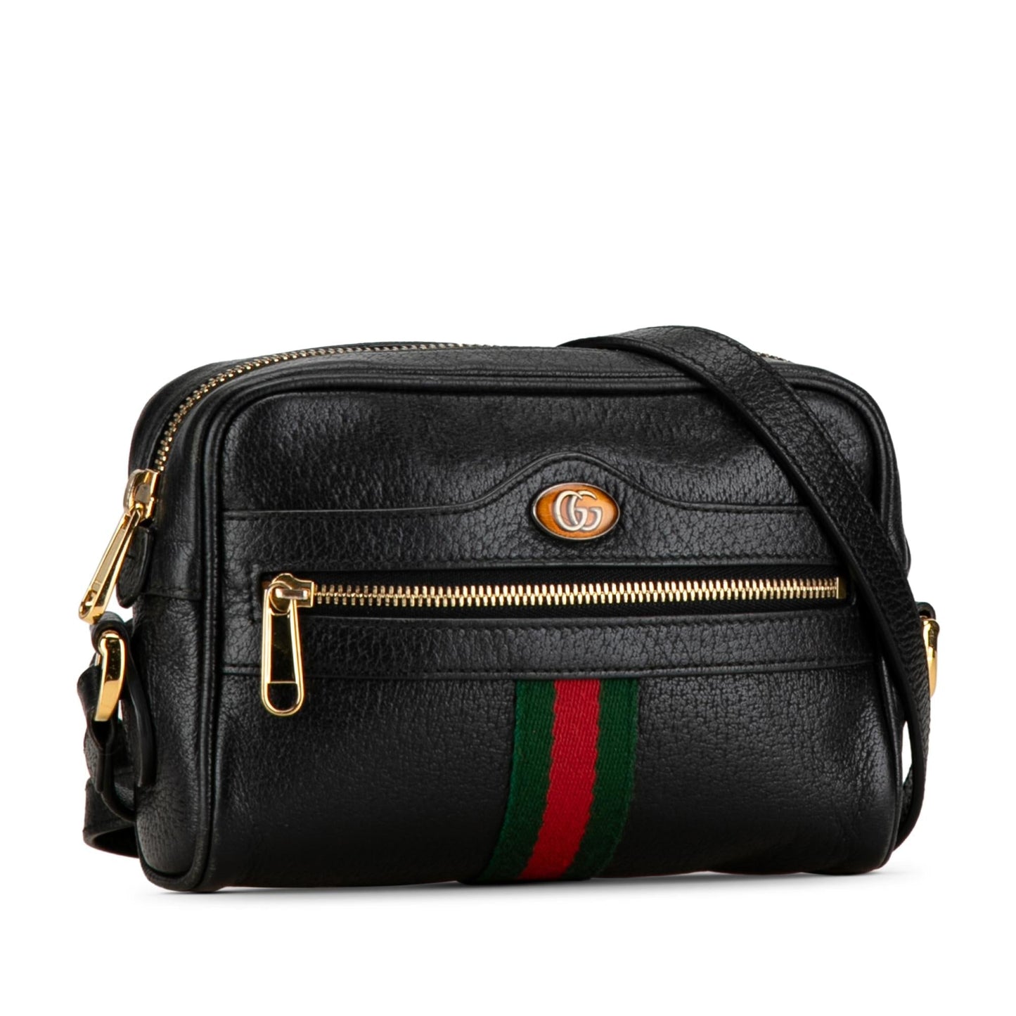 Gucci Ophidia SHG-WLfYxn Leather Calf Black Mini Crossbody Bag